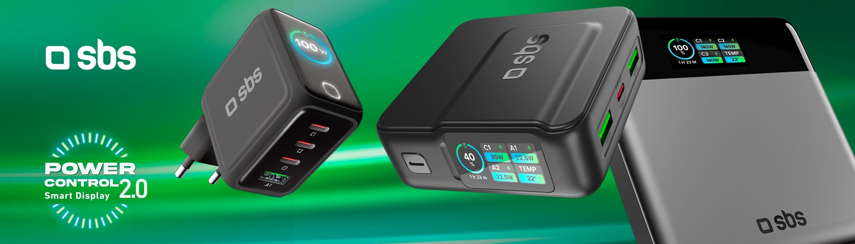 SBS presenta la linea Power Control 2.0: dispositivi con display LCD a colori avanzato e sistema di monitoraggio intelligente