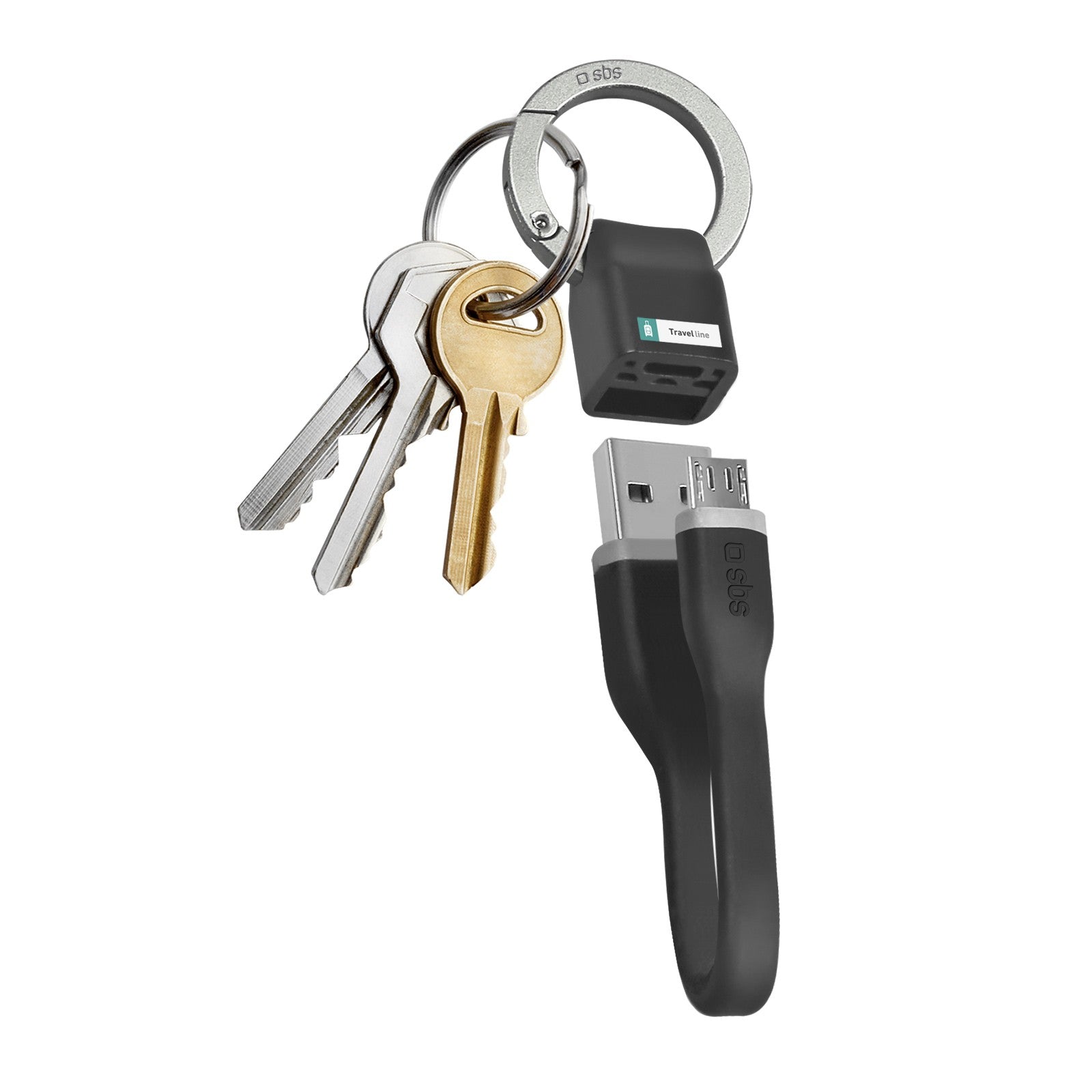 Netz und Ladekabel USB - Micro-USB mit Schlüsselanhänger