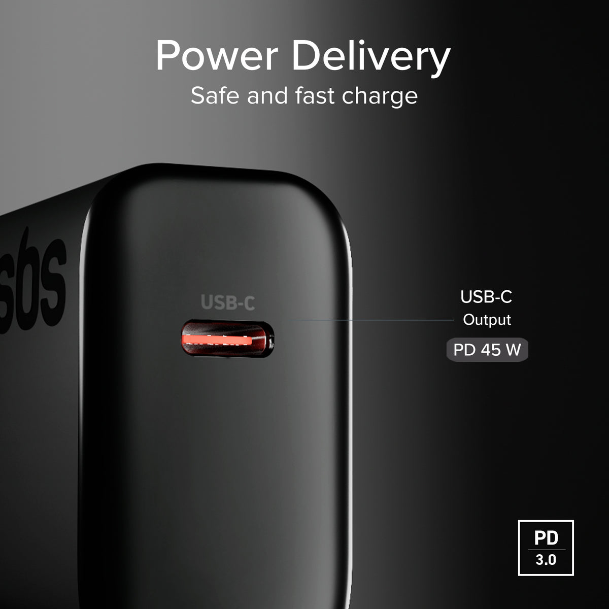Kit de carga ideal para portátiles con cargador 45W Power Delivery y cable USB-C de 2 m