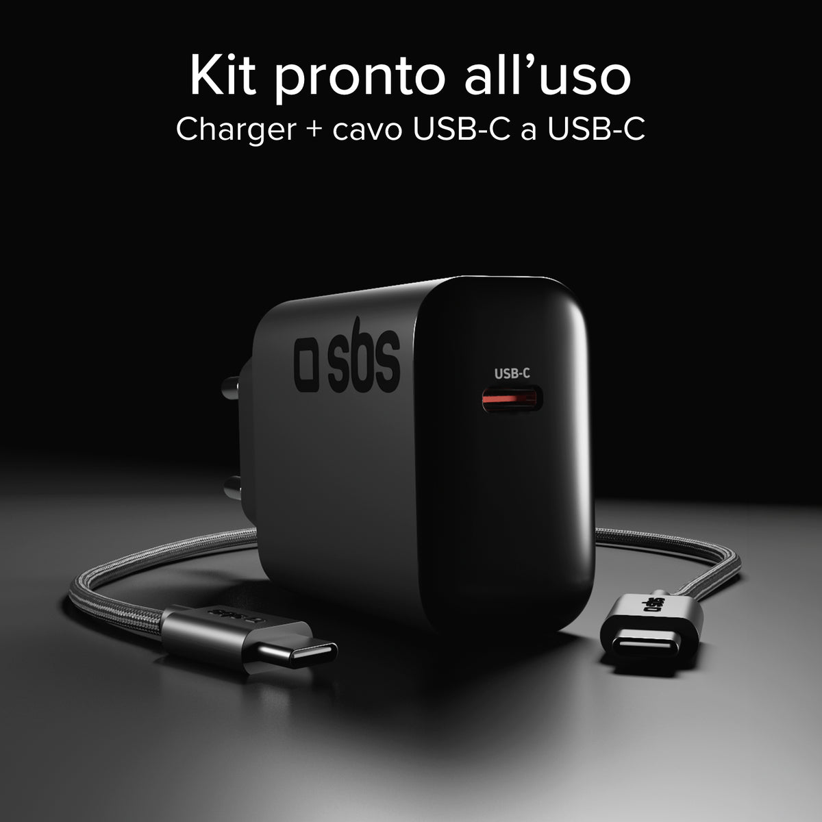 Kit de carga ideal para portátiles con cargador 45W Power Delivery y cable USB-C de 2 m