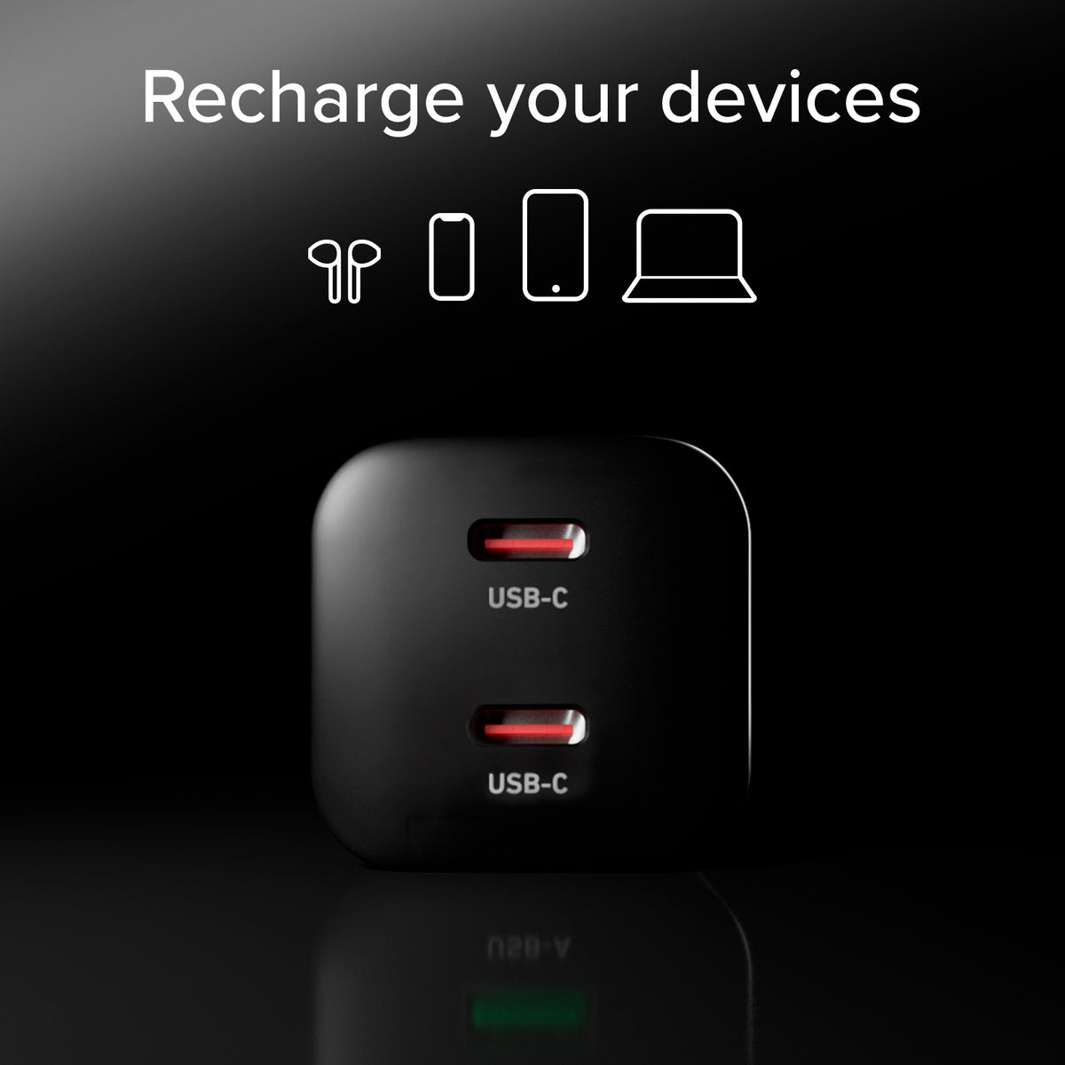 Kit ricarica 100W doppia USB‑C con cavo