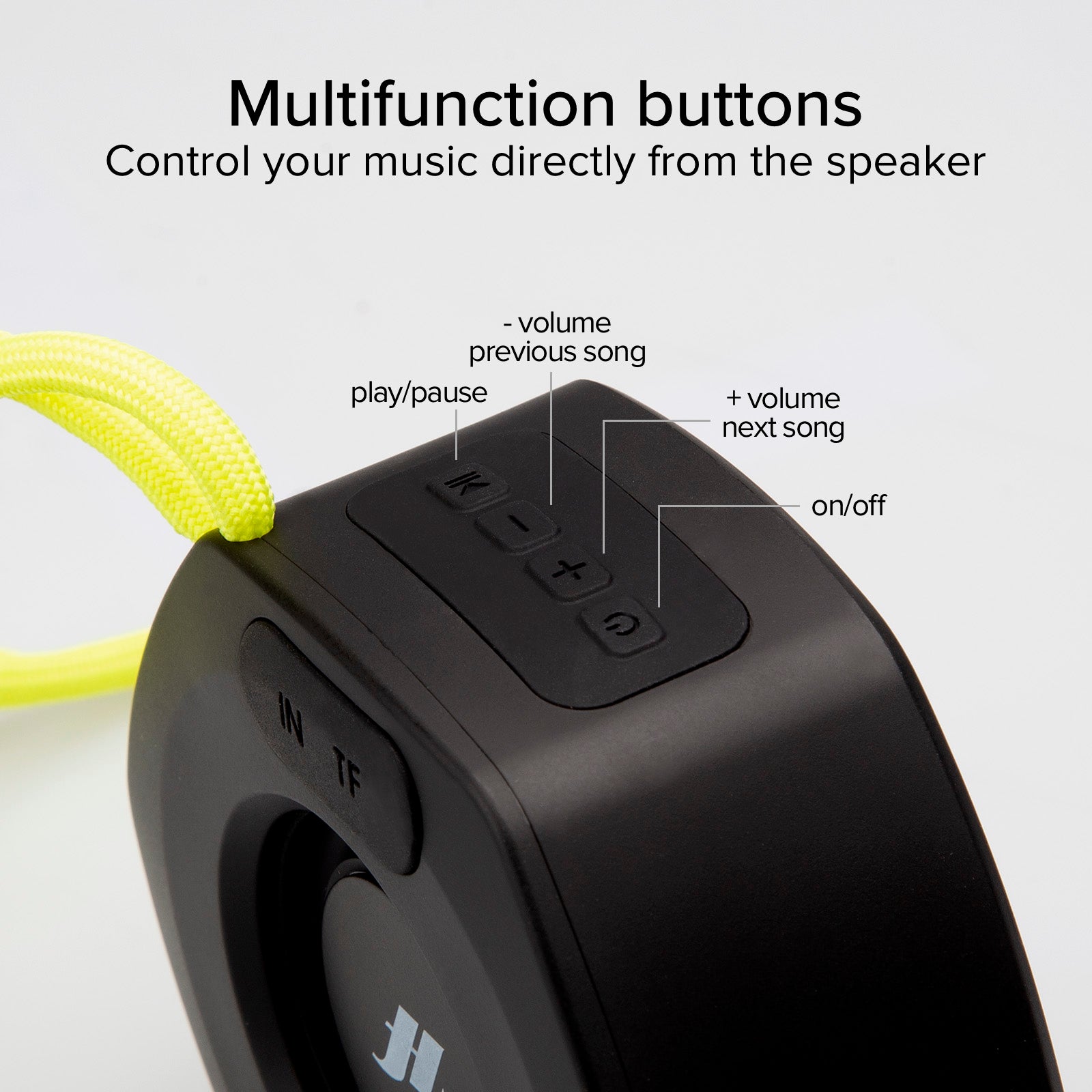IBIZA 5W wireless speaker with multi-coloured LEDs