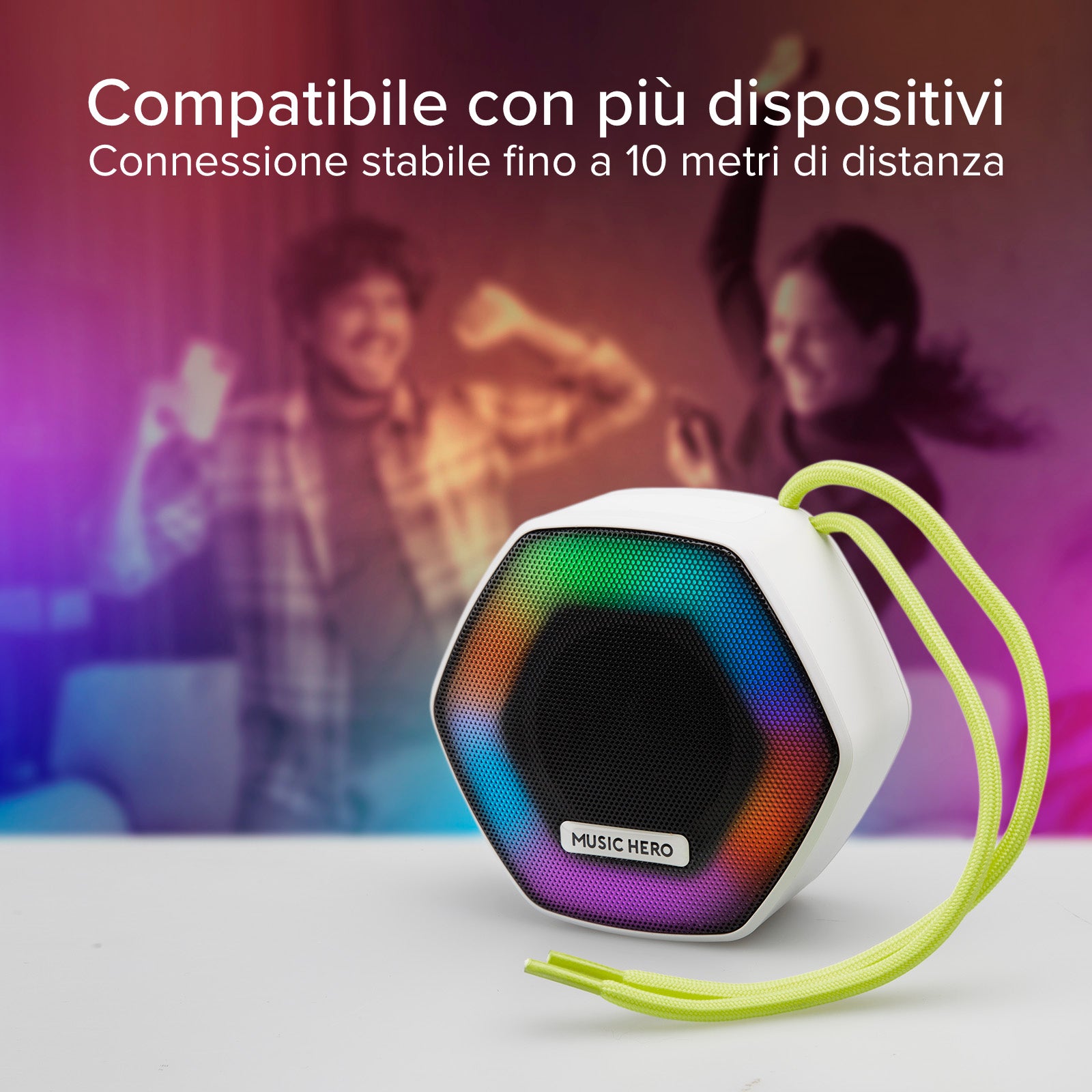 Speaker wireless 5W IBIZA con LED multicolor
