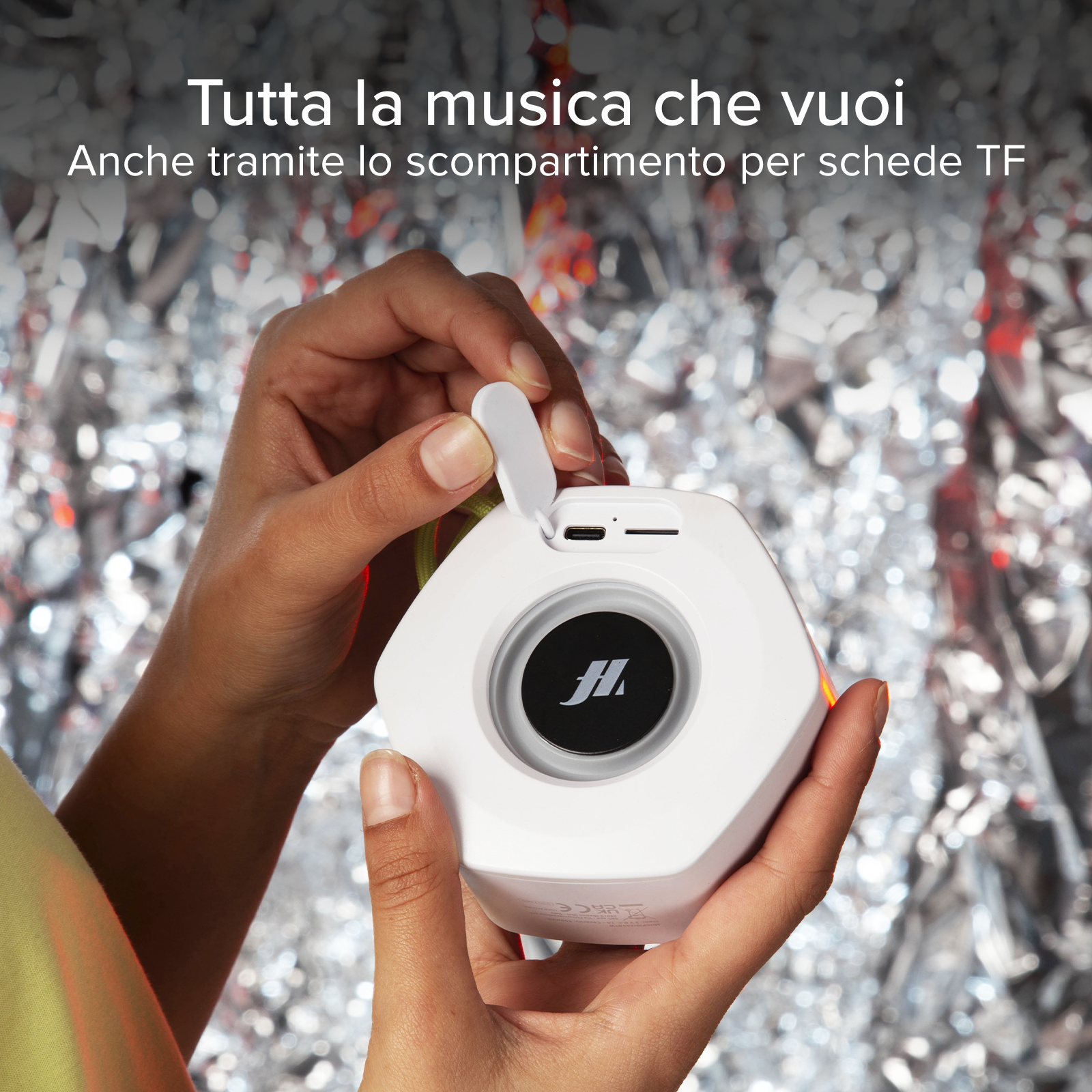 Speaker wireless 5W IBIZA con LED multicolor