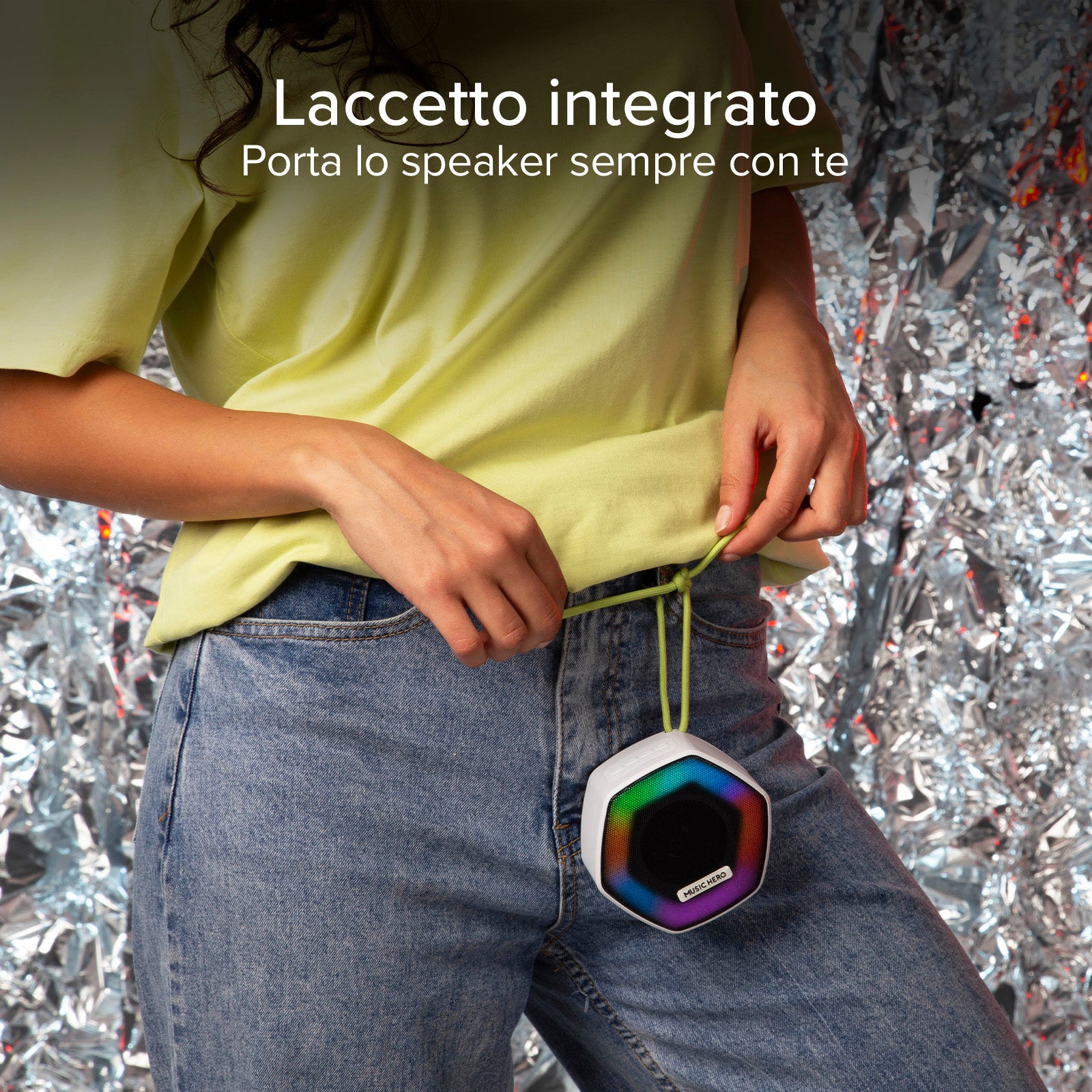 Speaker wireless 5W IBIZA con LED multicolor