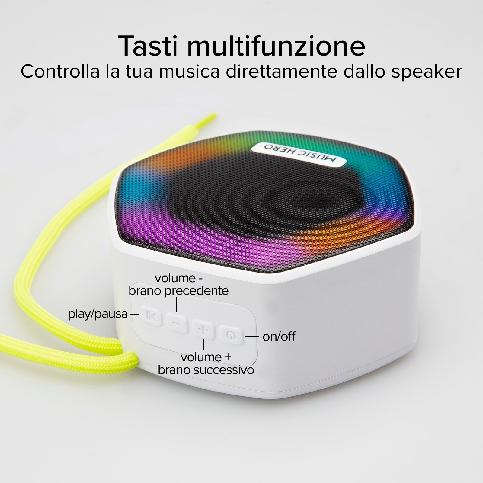 Speaker wireless 5W IBIZA con LED multicolor