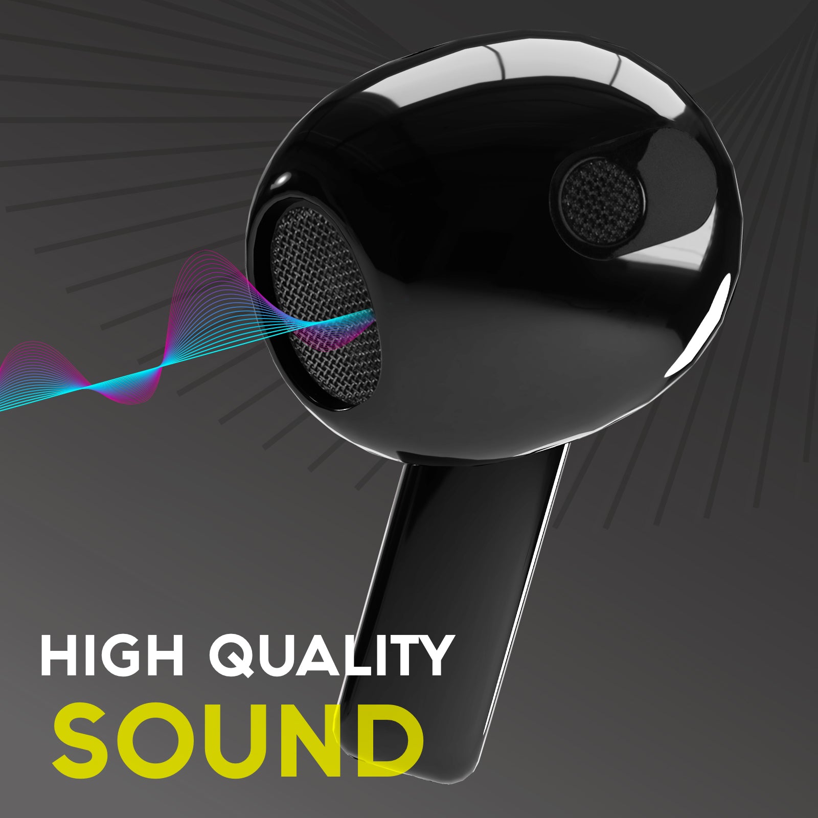 TWS Icy – Ohrhörer mit True-Wireless-Stereo-Technologie und transparentem Design