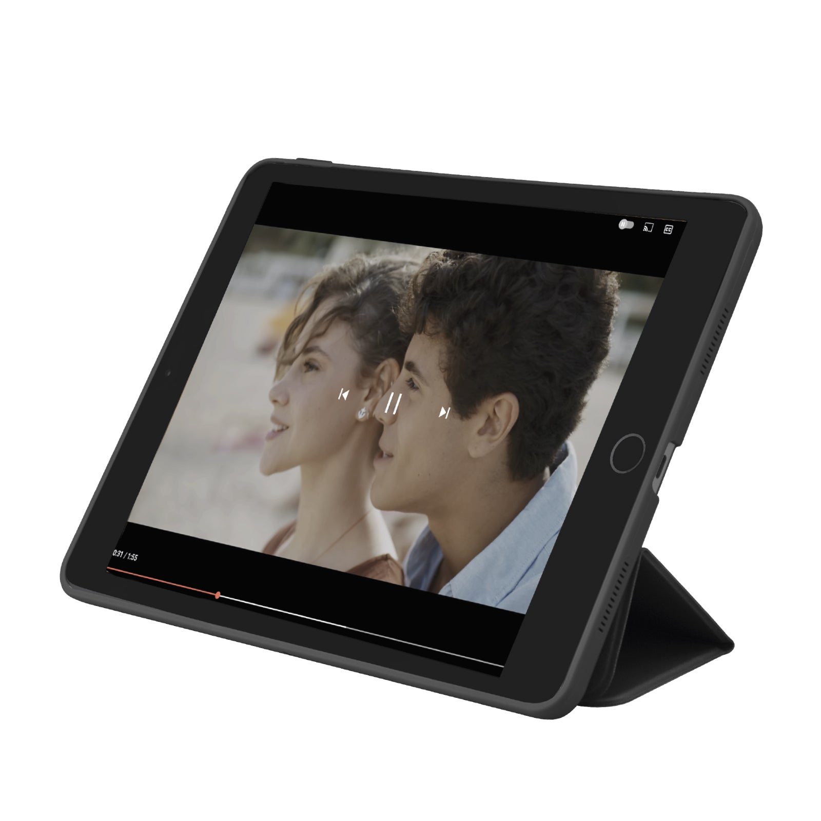 Funda de libro stand con porta pendrive para iPad Mini 7/6/5