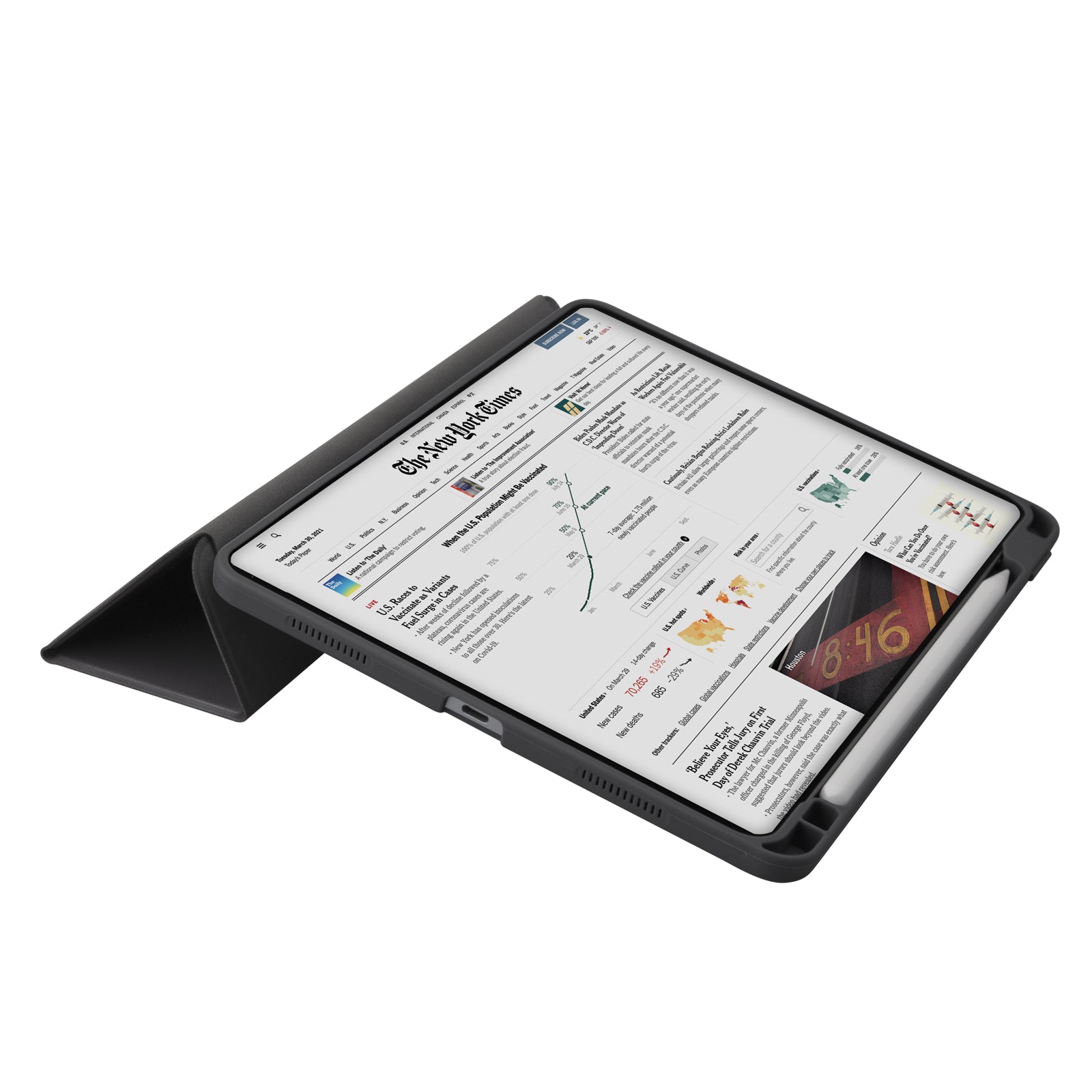 Funda de libro stand con porta pendrive para iPad Air 11" 2025/2024 / iPad Pro 11" 2021/2020