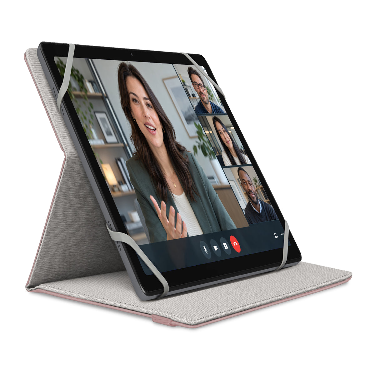 Funda de libro stand universal para tablets de hasta 11"
