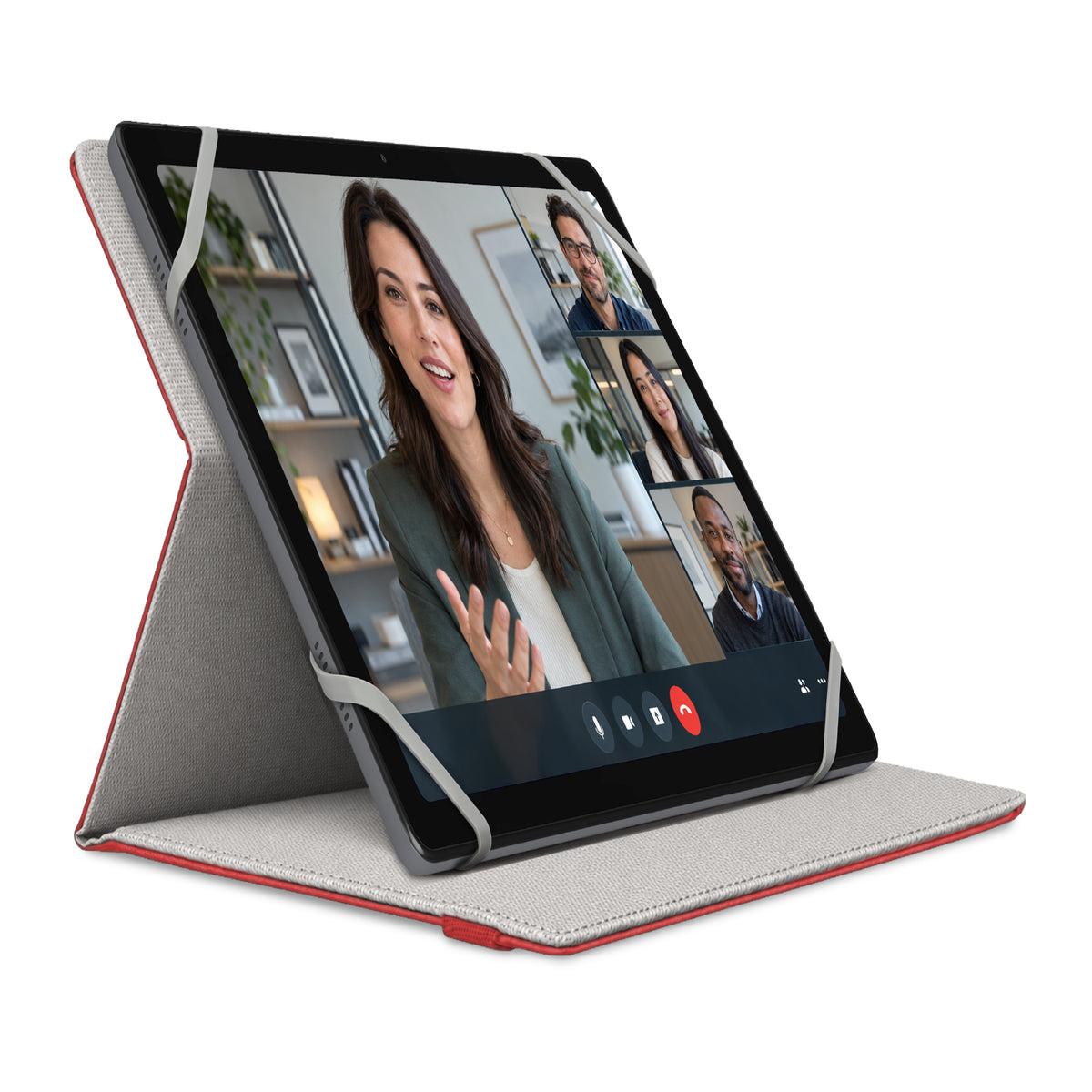Funda de libro stand universal para tablets de hasta 11"