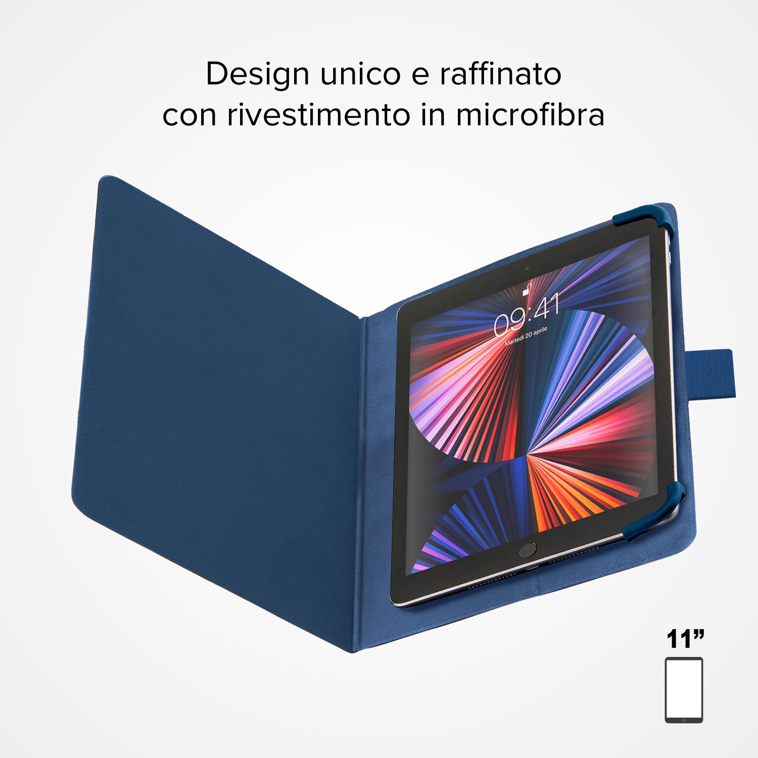 Smart Book Case - Custodia a libro con funzione stand per tablet 9" a 11"