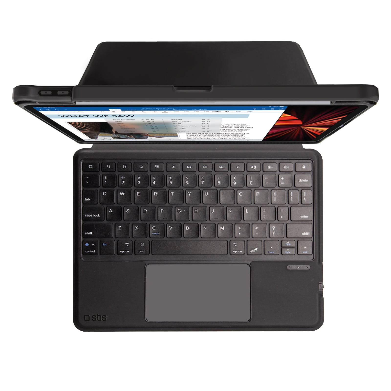 Tastiera wireless con cover iPad Air 10.9"-11" 2020-2022-2024/Pro 11" 2018-2022
