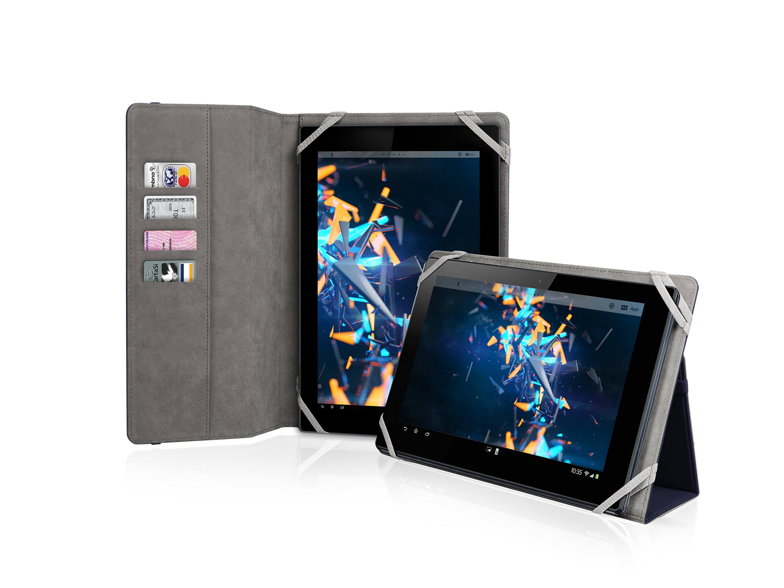 Klapphülle in universellem Hochformat Bookstyle für Tablet 7''