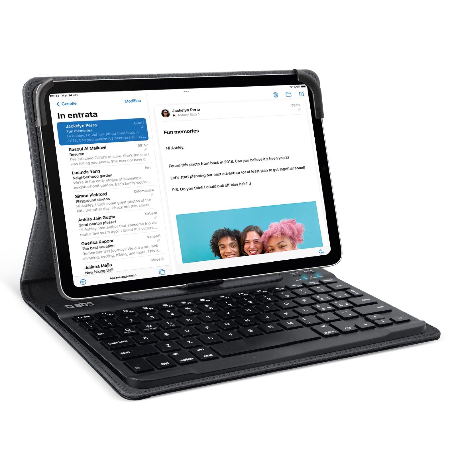 Tastiera wireless universale con custodia book | SBS