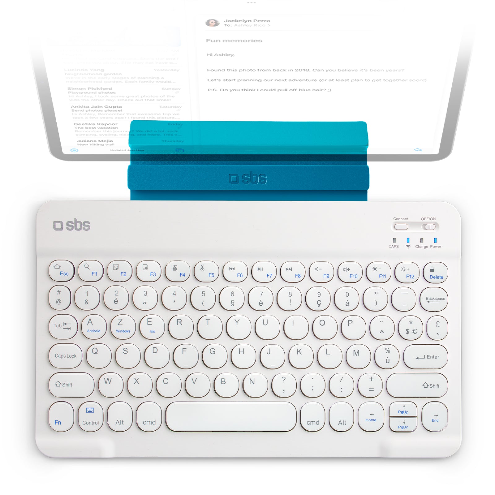 Universal French wireless keyboard with stand function