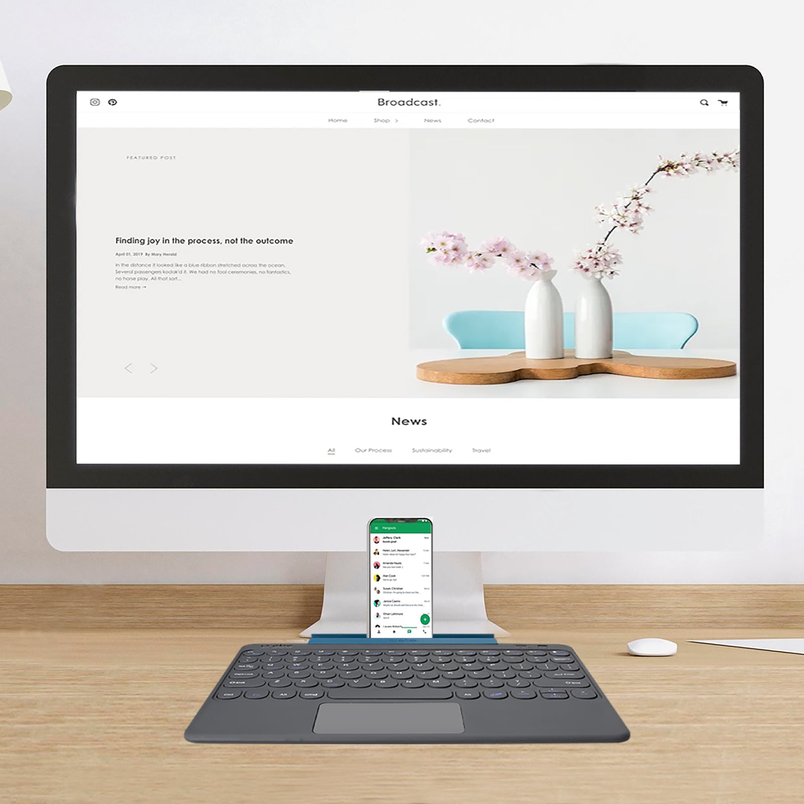 Clavier sans fil universel avec support