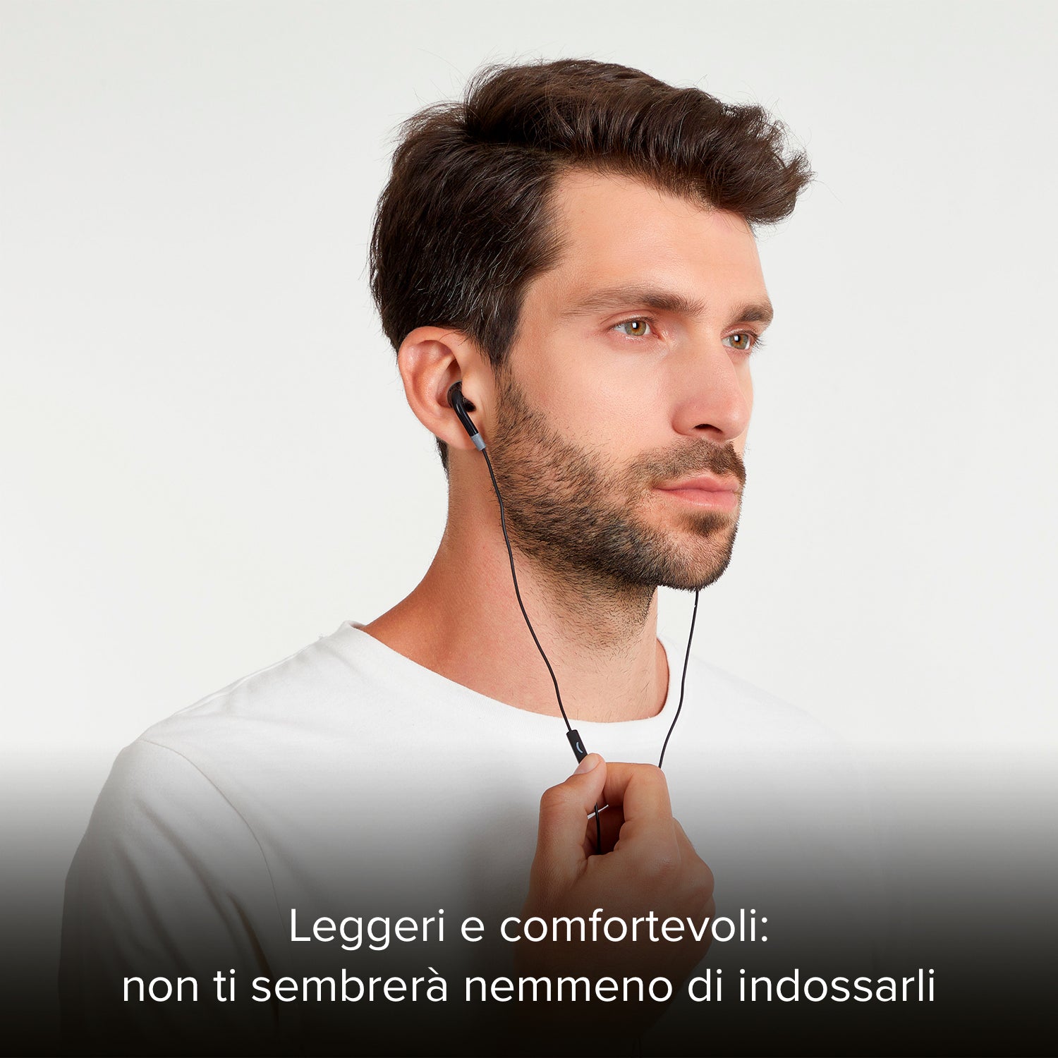 Auricolari filo stereo Duo, jack 3,5 mm con microfono e tasto alla risposta