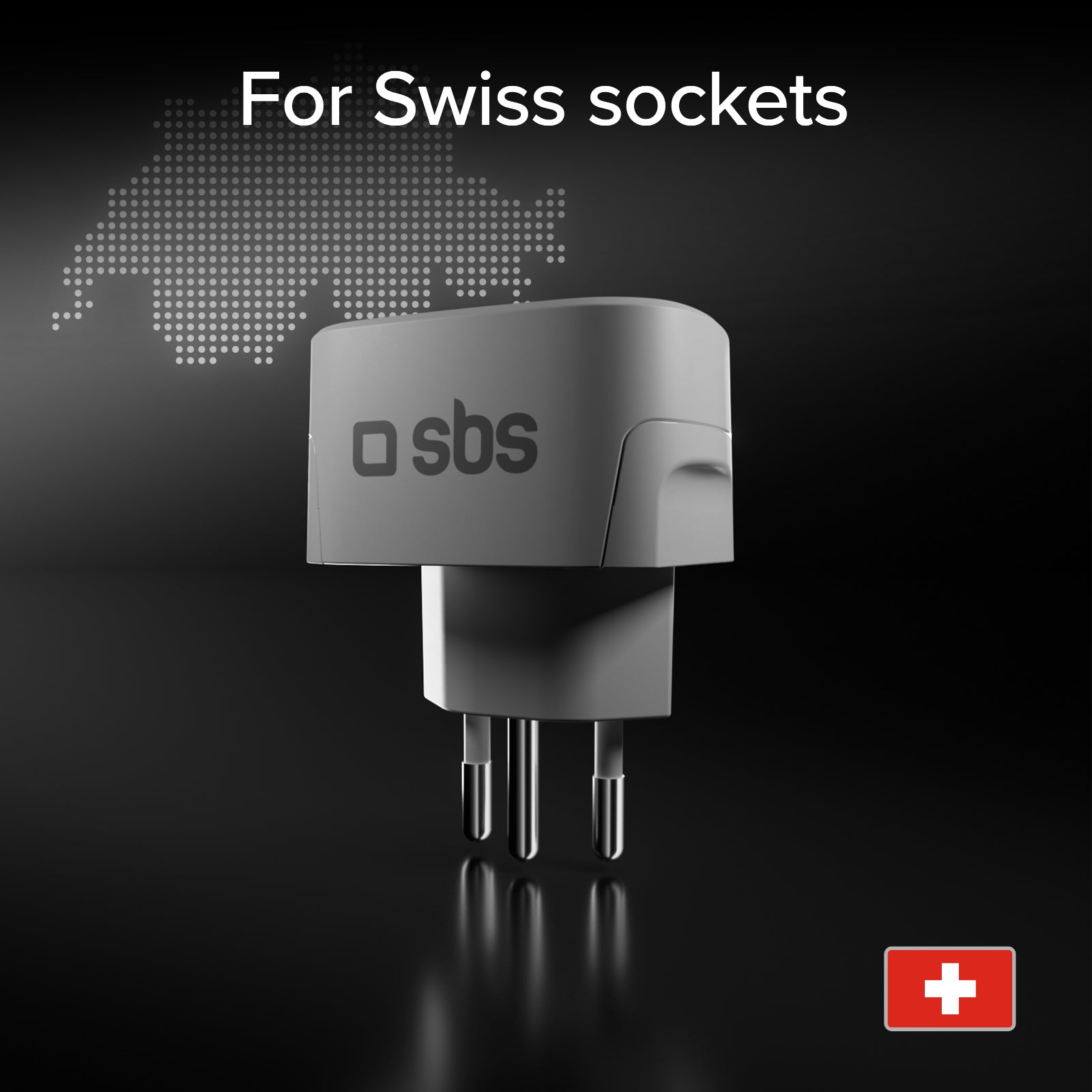Universal-Reiseadapter Typ J – Schweizer Stecker