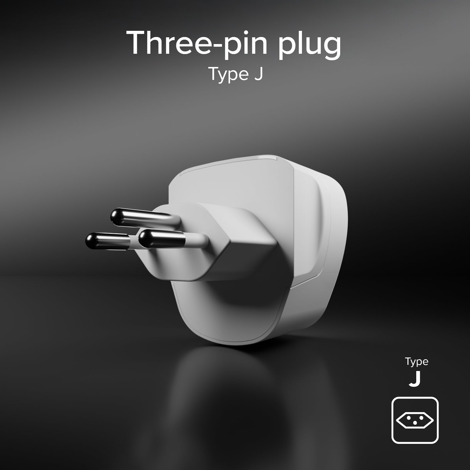 Universal-Reiseadapter Typ J – Schweizer Stecker