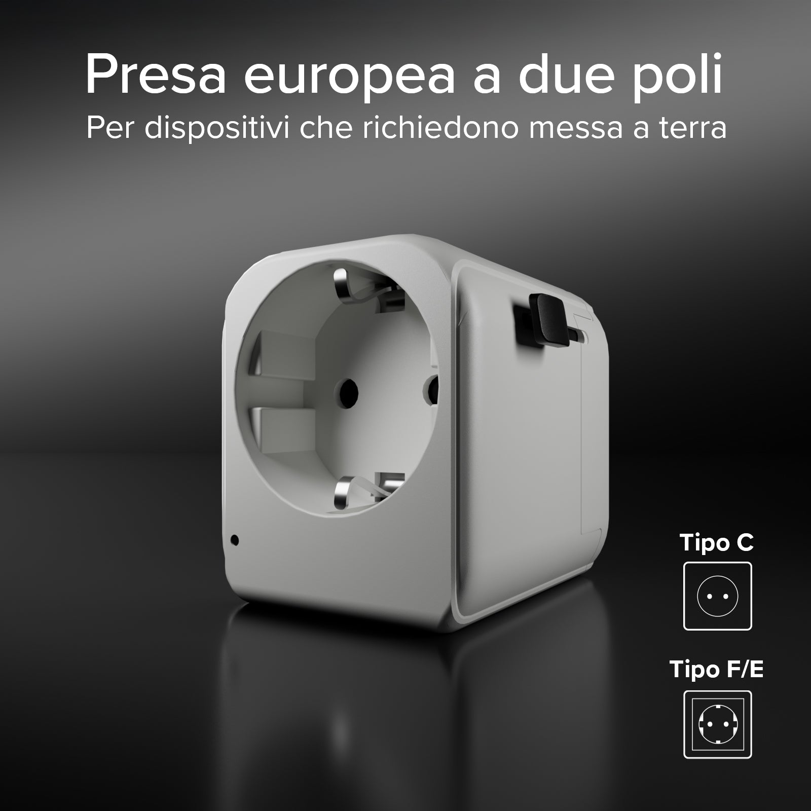 Adaptateur universel de voyage 2500 W avec fiches internationales RU, US, Asie