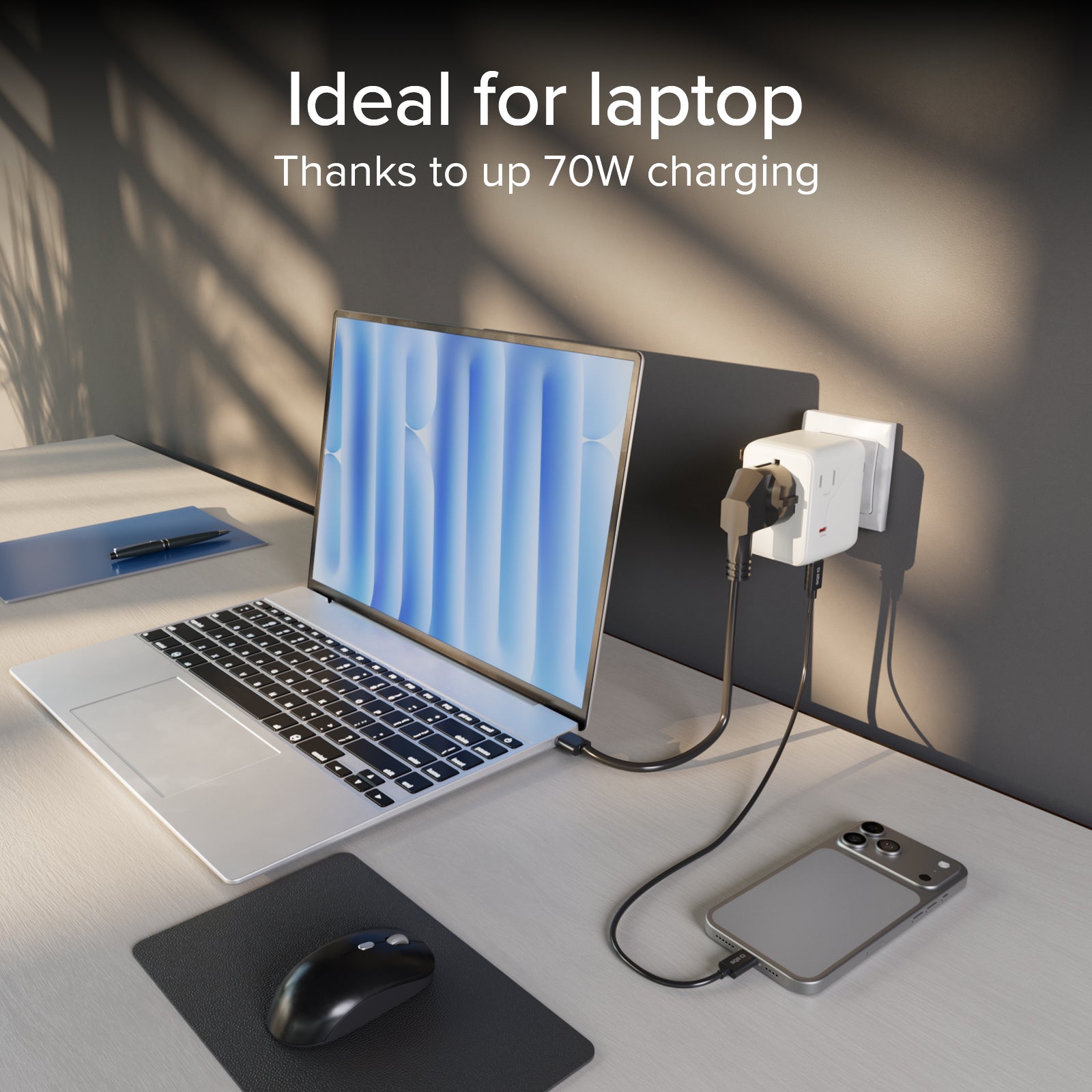 Adaptateur chargeur de voyage universel GaN