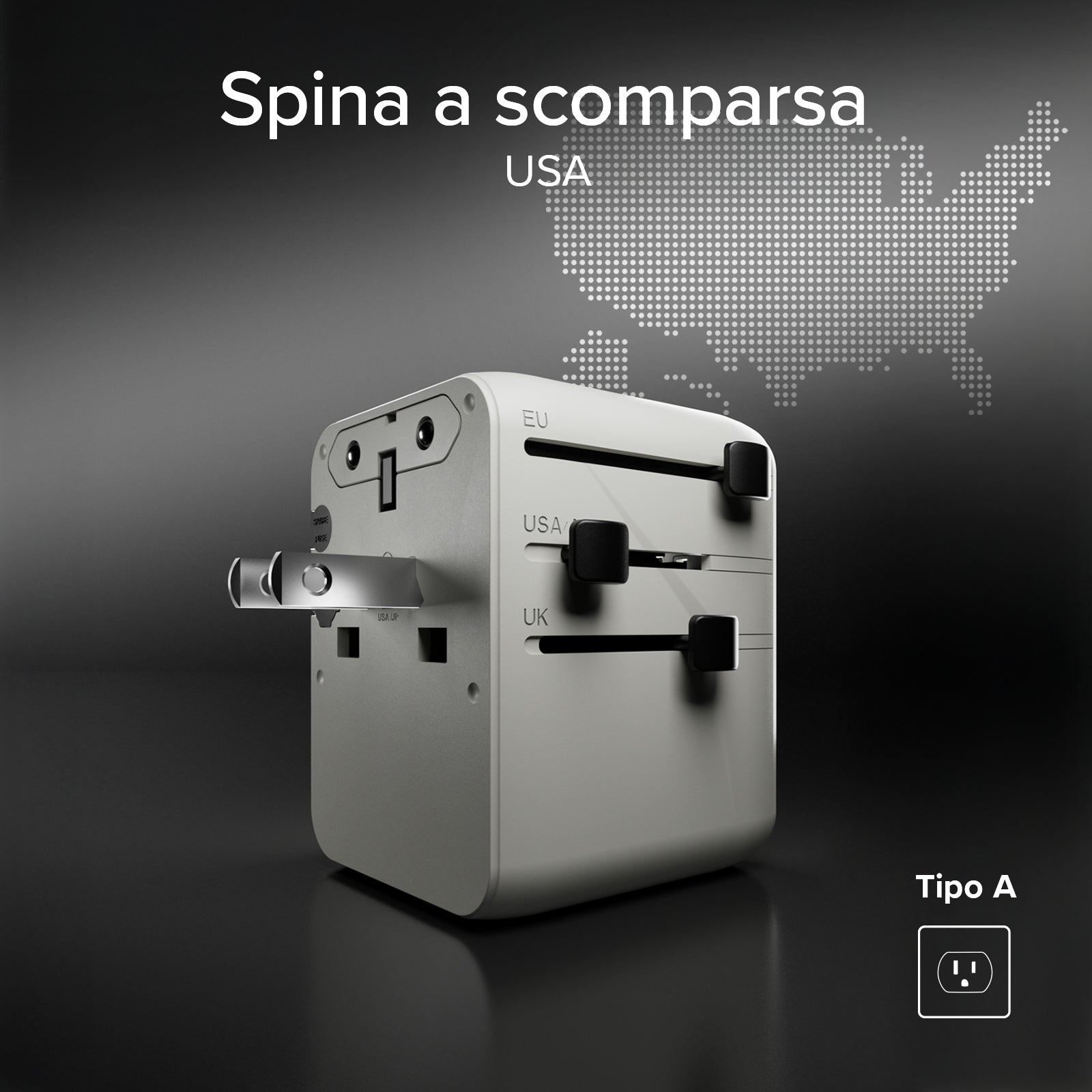 Adaptateur chargeur de voyage universel GaN