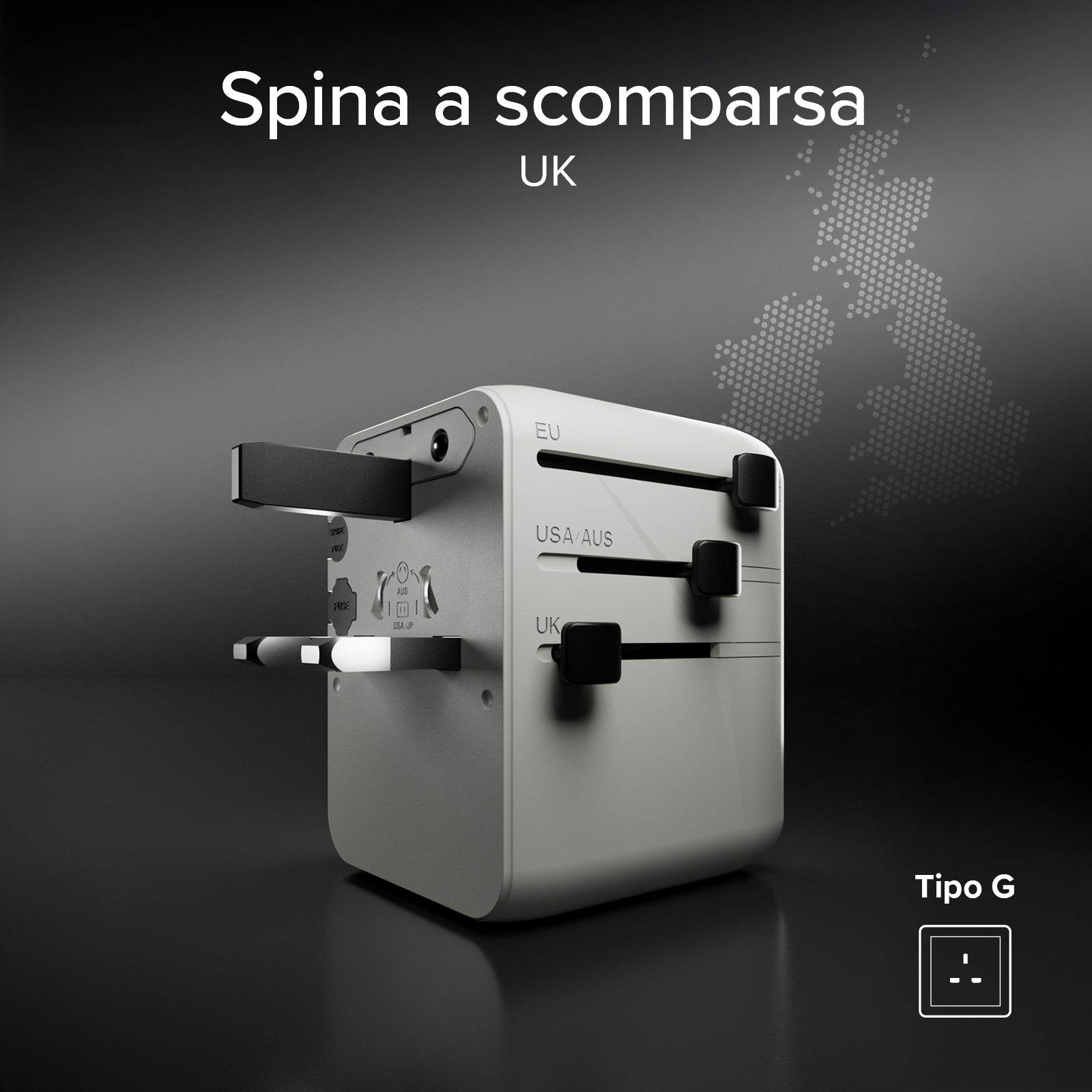 Adaptador cargador universal de viaje GaN