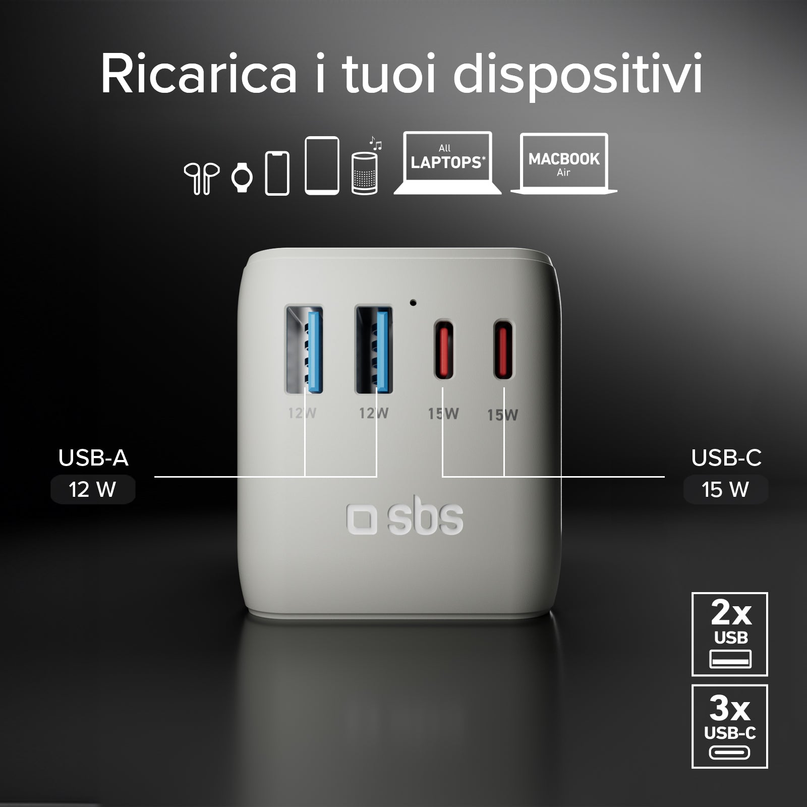 GaN universal travel adapter charger