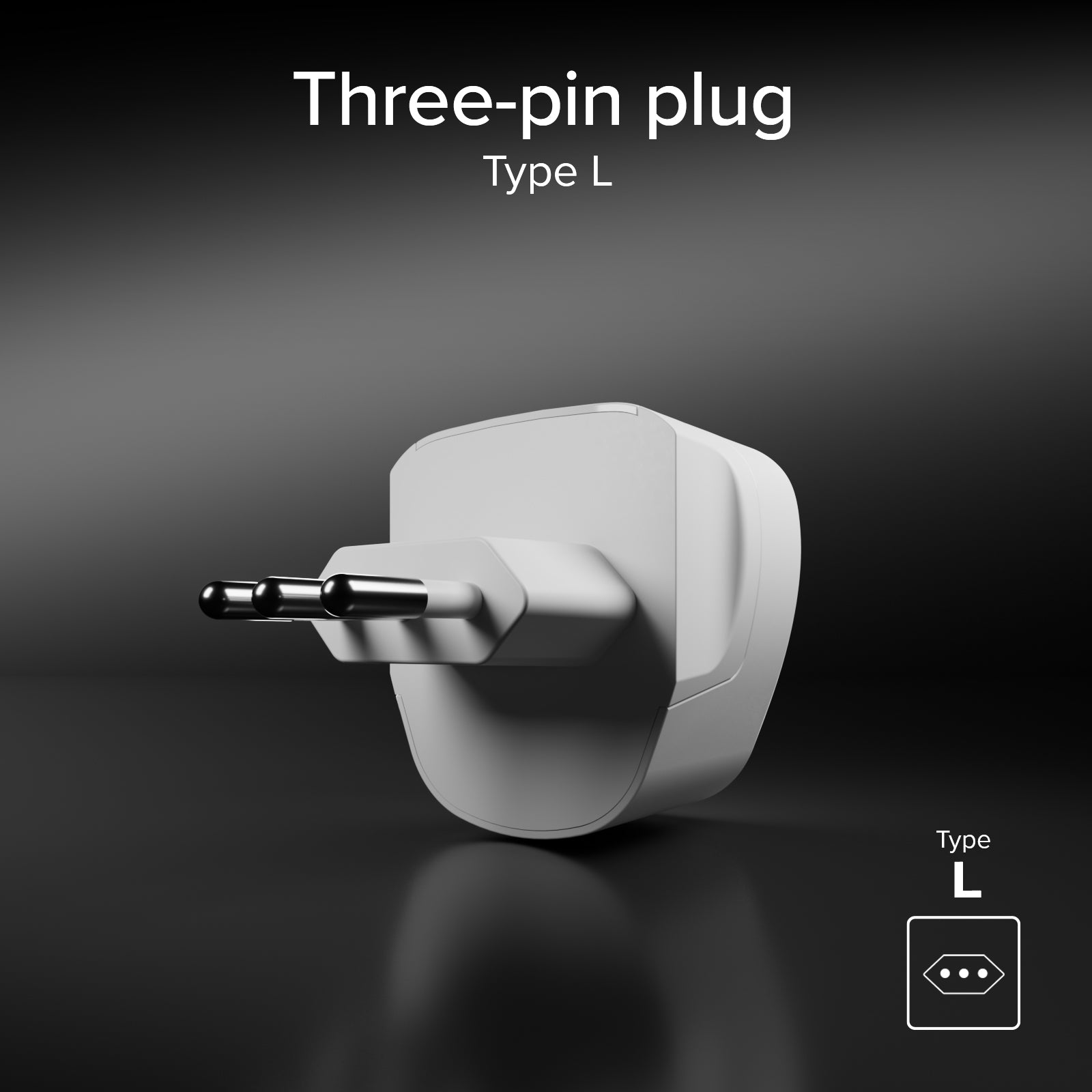 Adaptador de viaje universal Tipo C - Enchufe italiano
