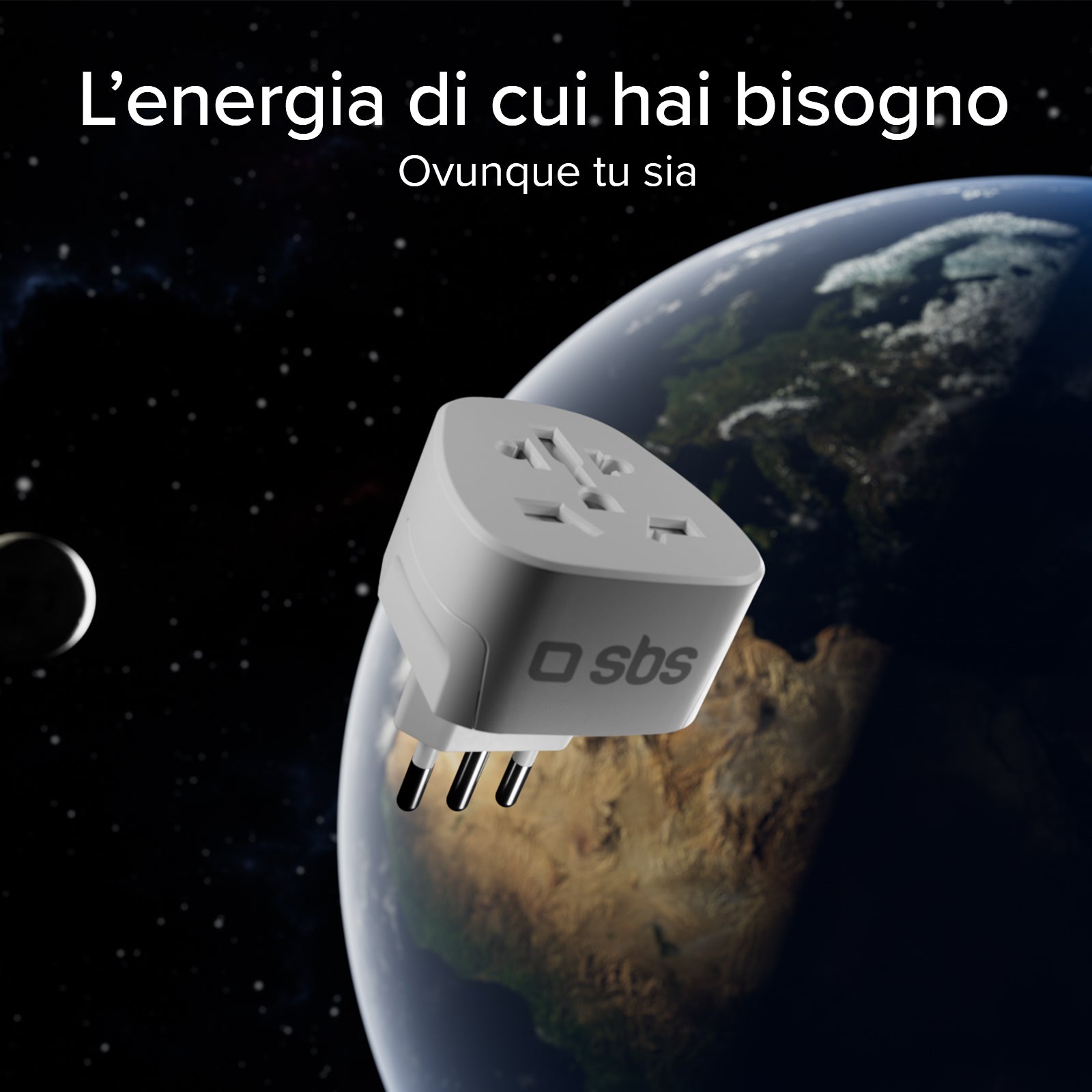 Adaptador de viaje universal Tipo C - Enchufe italiano