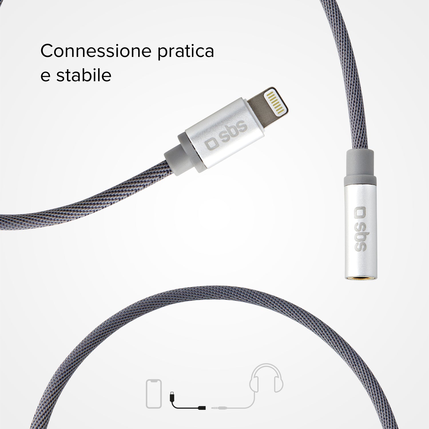 Adattatore Lightning maschio – jack femmina