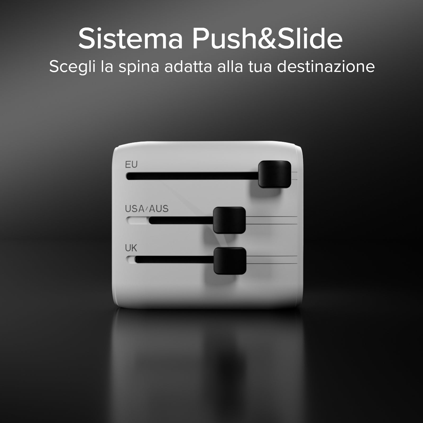 Adattatore universale con spine internazionali 2500w