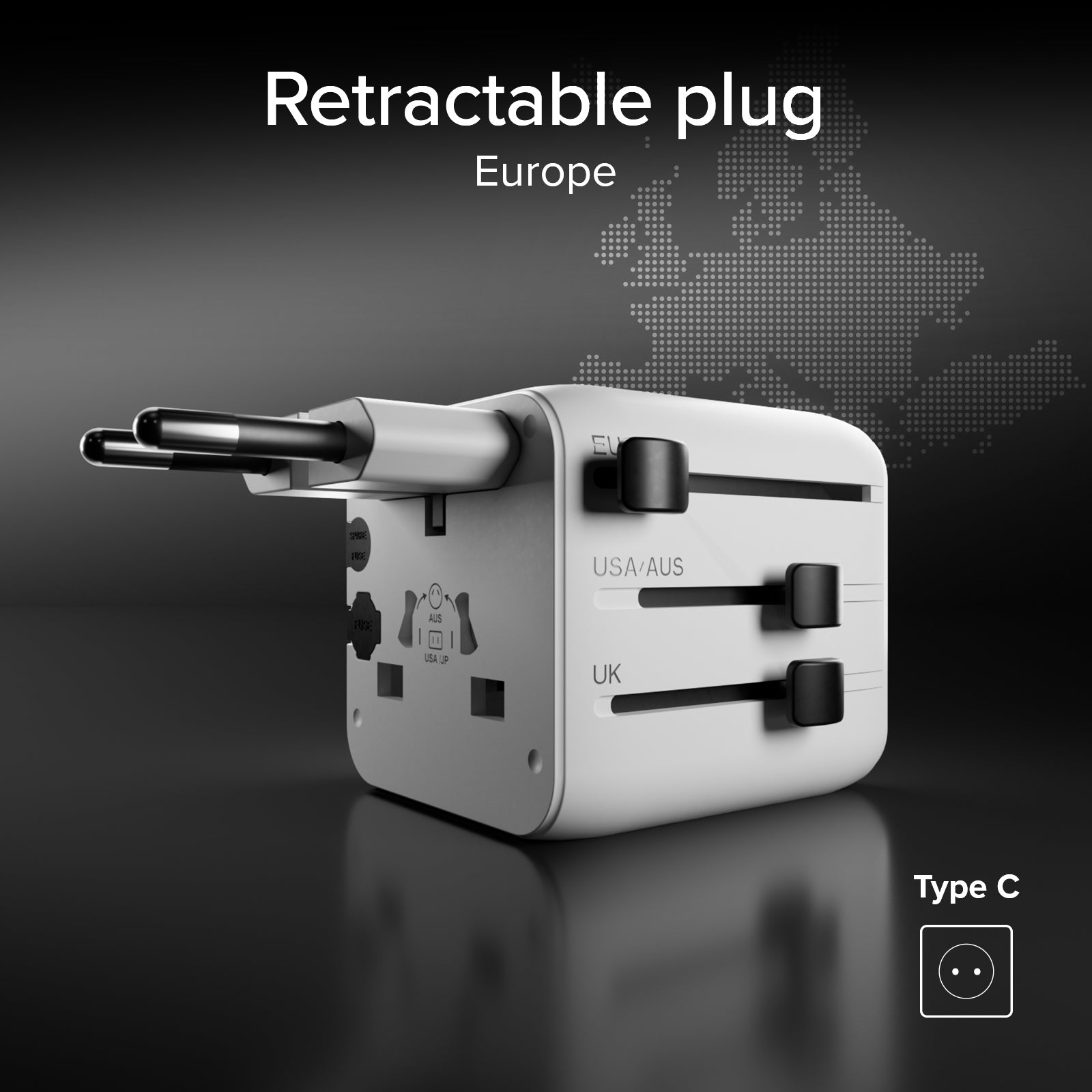 Universaladapter mit internationalen Steckern 2500w