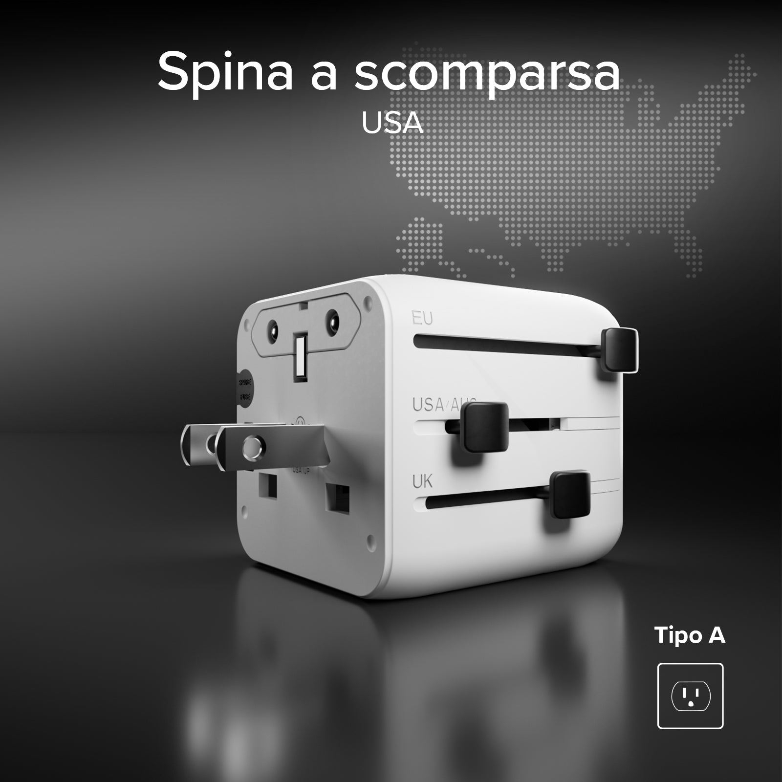 Universaladapter mit internationalen Steckern 2500w
