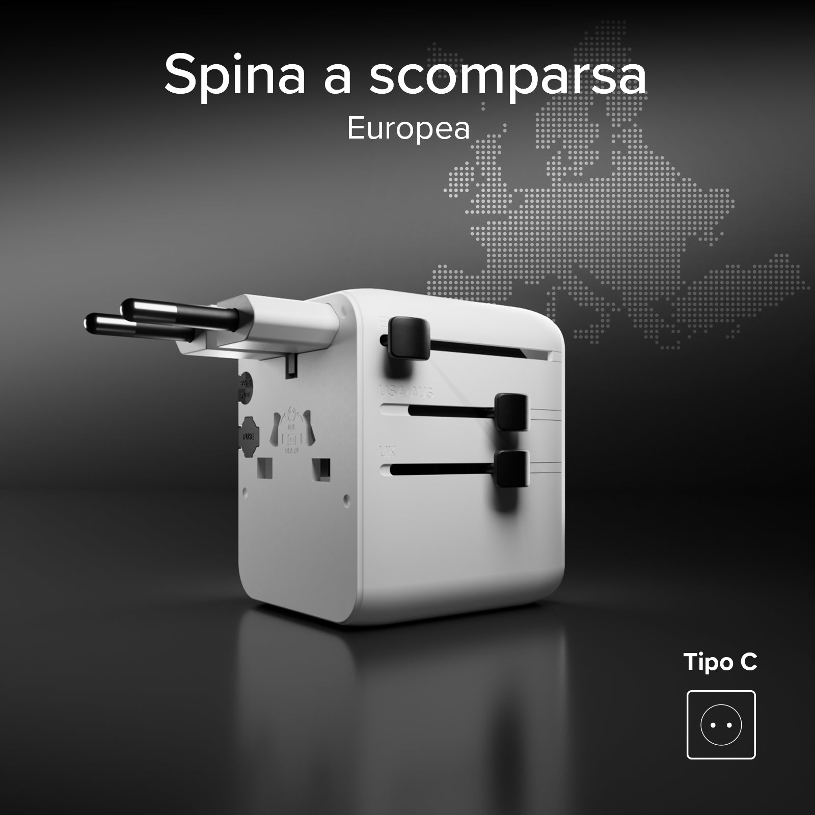 Adaptateur universel de voyage Europe, Amérique, Asie, Afrique