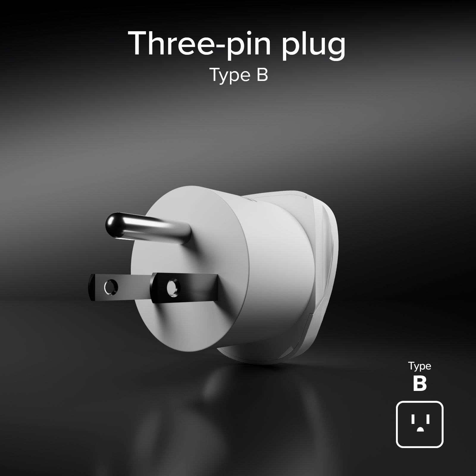 Universal-Reiseadapter Typ B – Amerikanischer Stecker