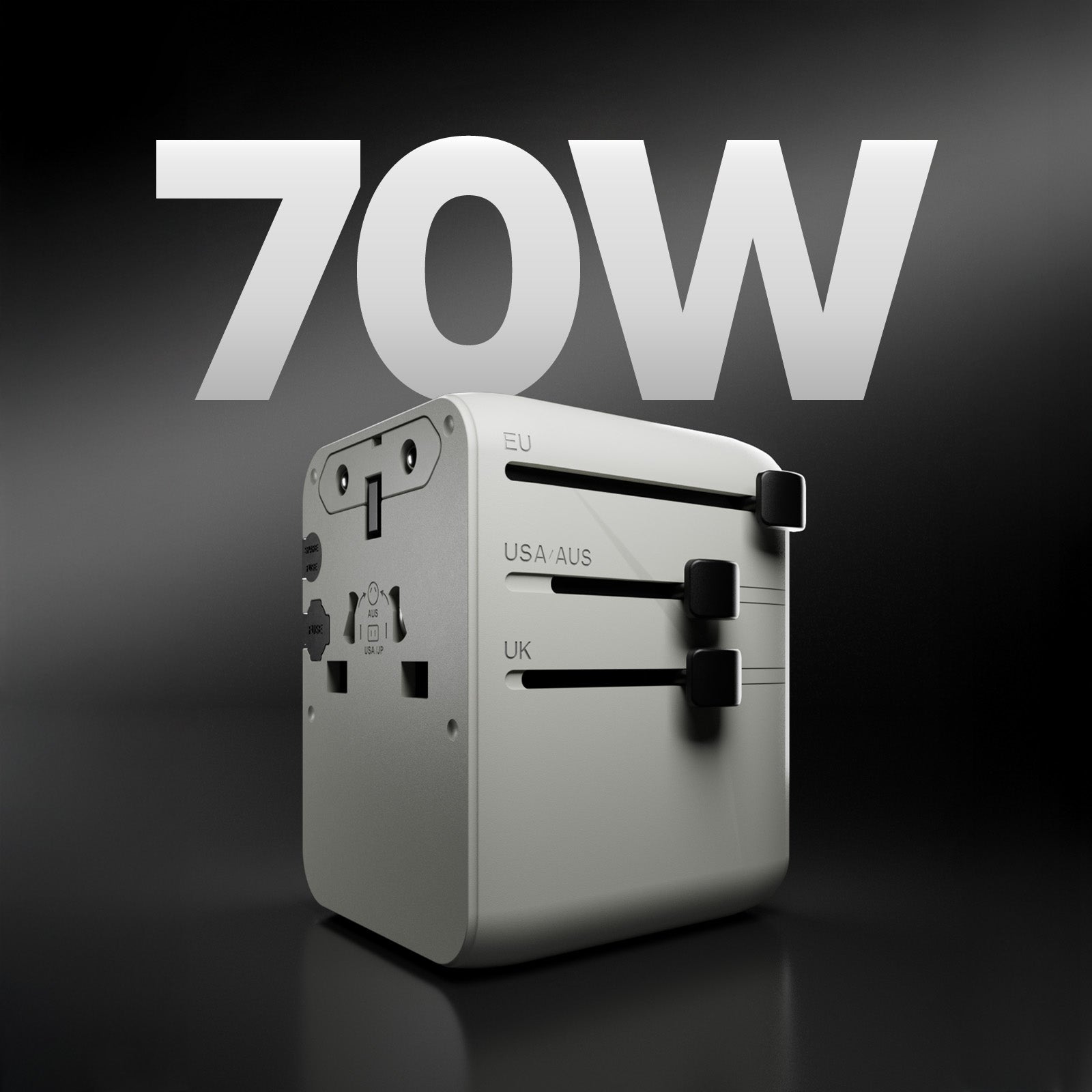 Adattatore universale da viaggio con cavo USB-C integrato