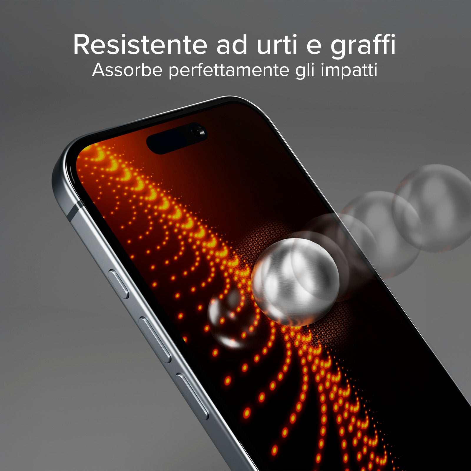 Vetrino ultraresistente per iPhone 16 Pro con tecnologia D3O con applicatore