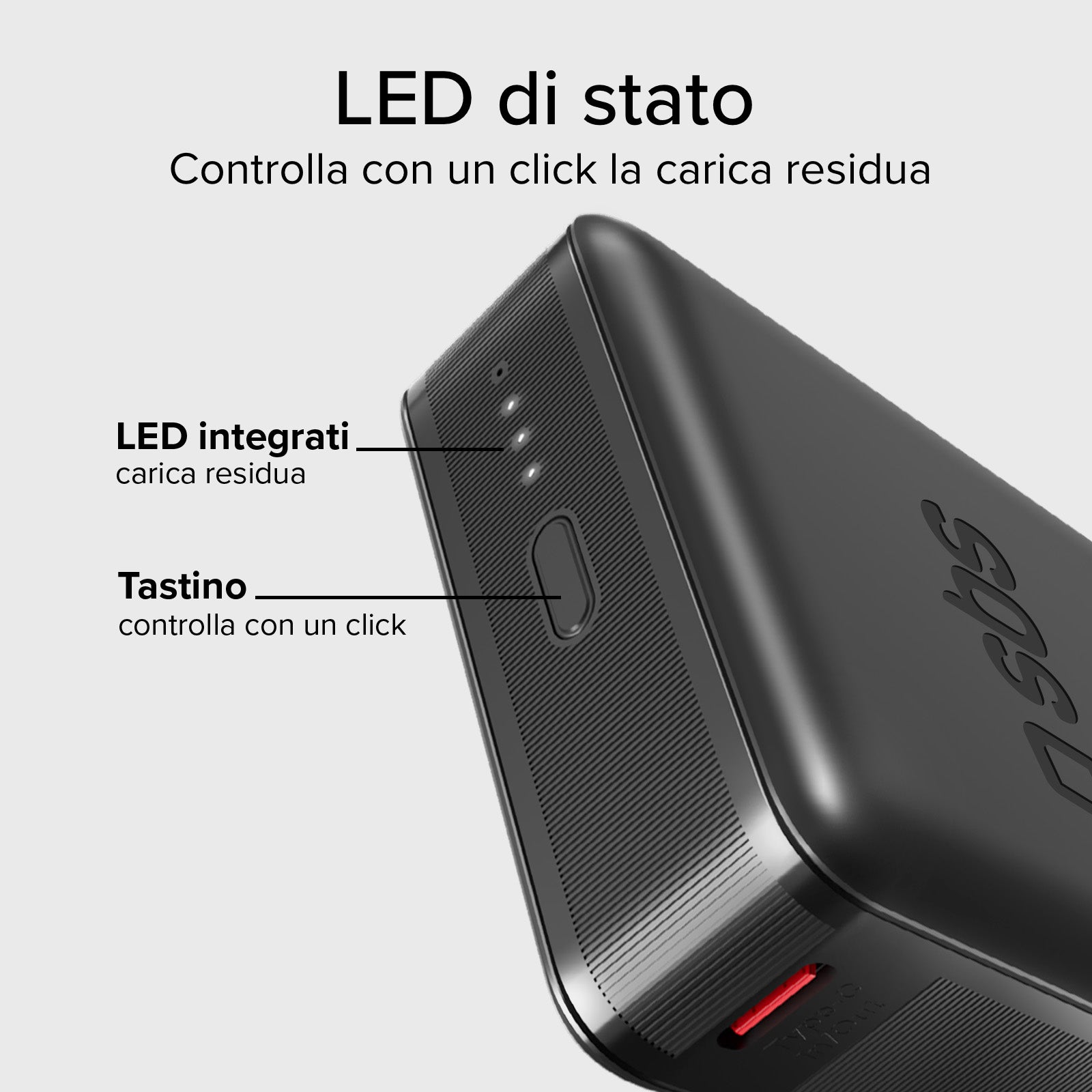 Power bank de 10 000 mAh con tecnología Power Delivery