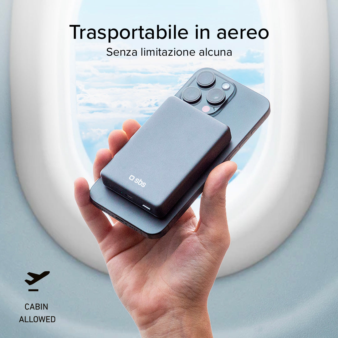 Power bank 10000 mAh compatibile con MagSafe