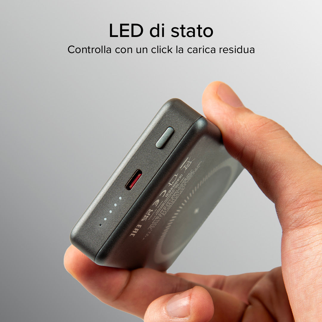 Power bank 10000 mAh compatibile con MagSafe