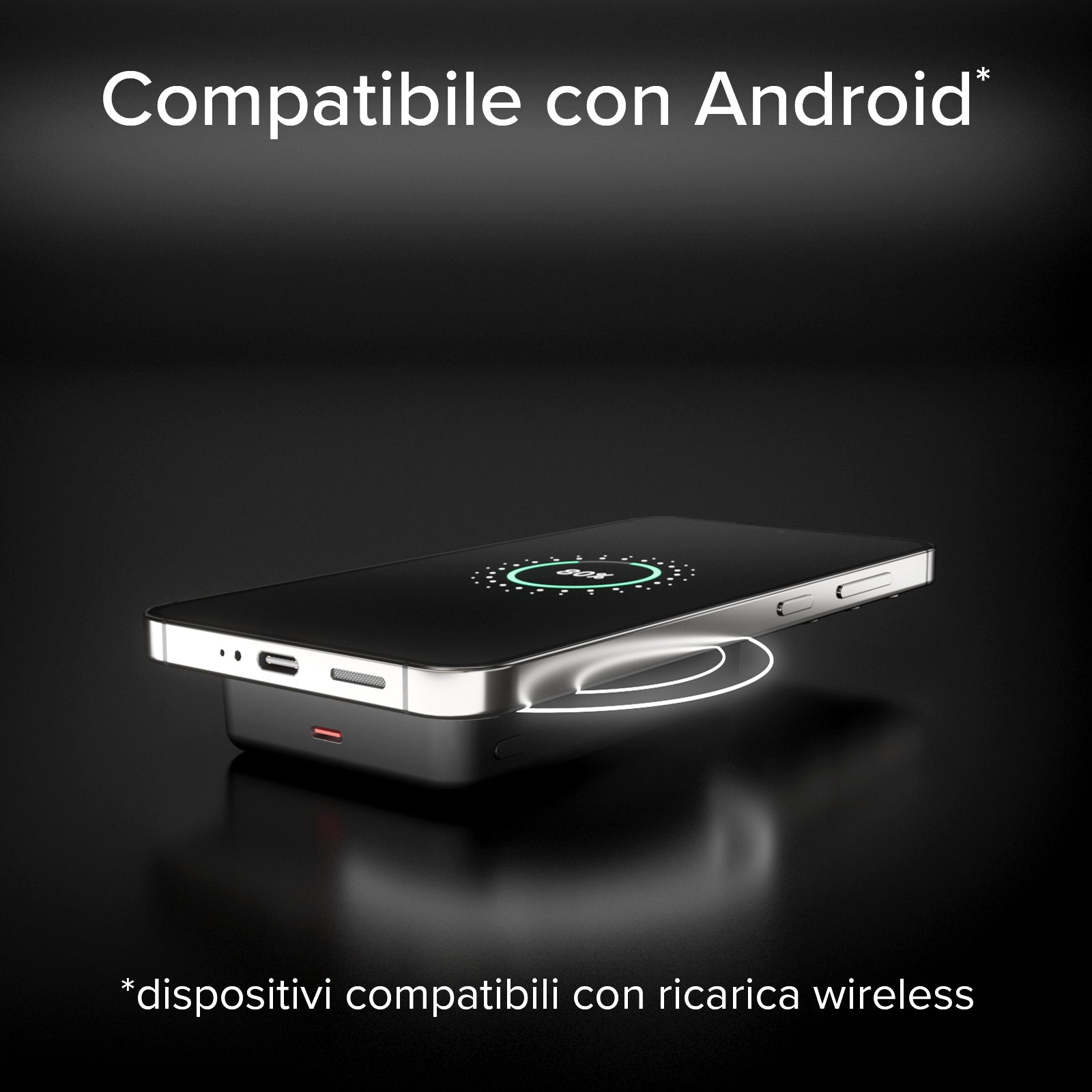 Batería externa inalámbrica Qi2 de 10.000 mAh con USB-C