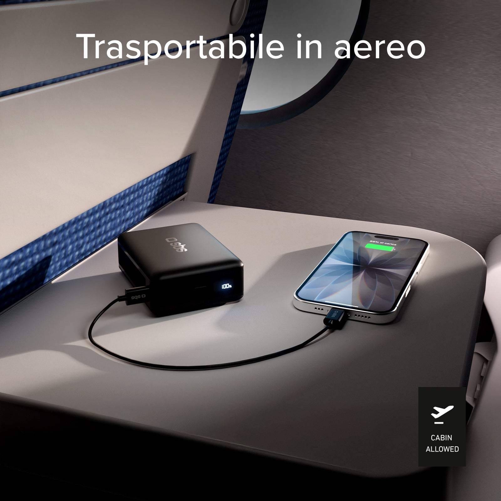 Power bank da 20.000 mAh con display LCD e ricarica per laptop da 65 W