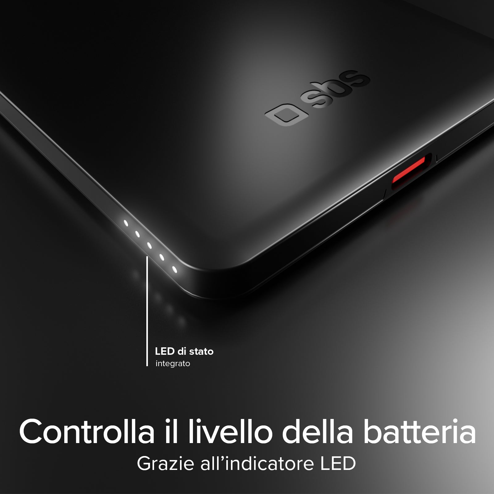 Power bank magnético slim de 3000 mAh con carga inalámbrica de 5W compatible con MagSafe