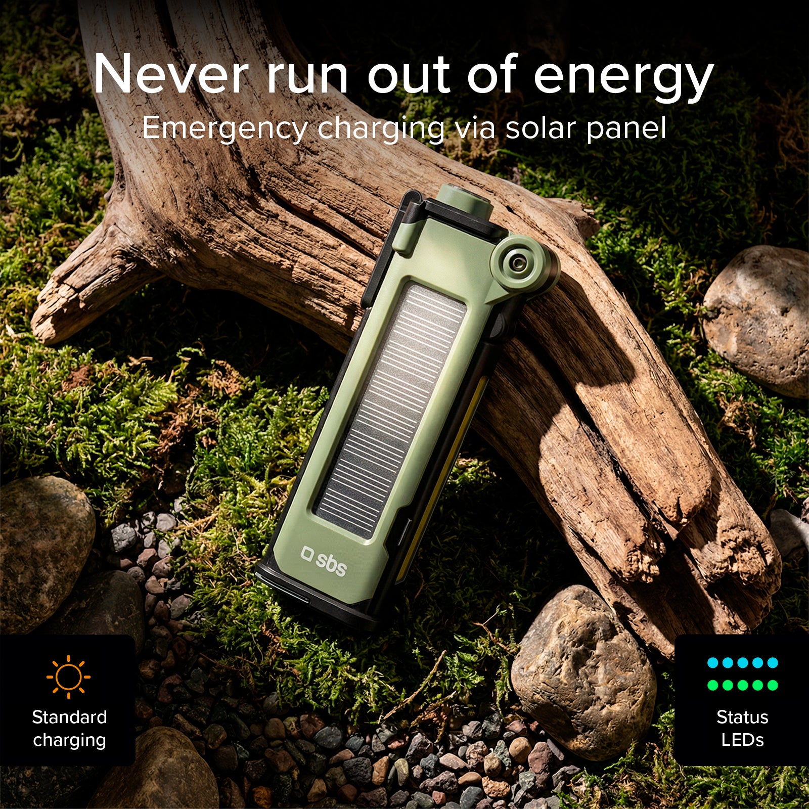 Batería externa multifuncional de 3000 mAh con kit de equipamiento SOS