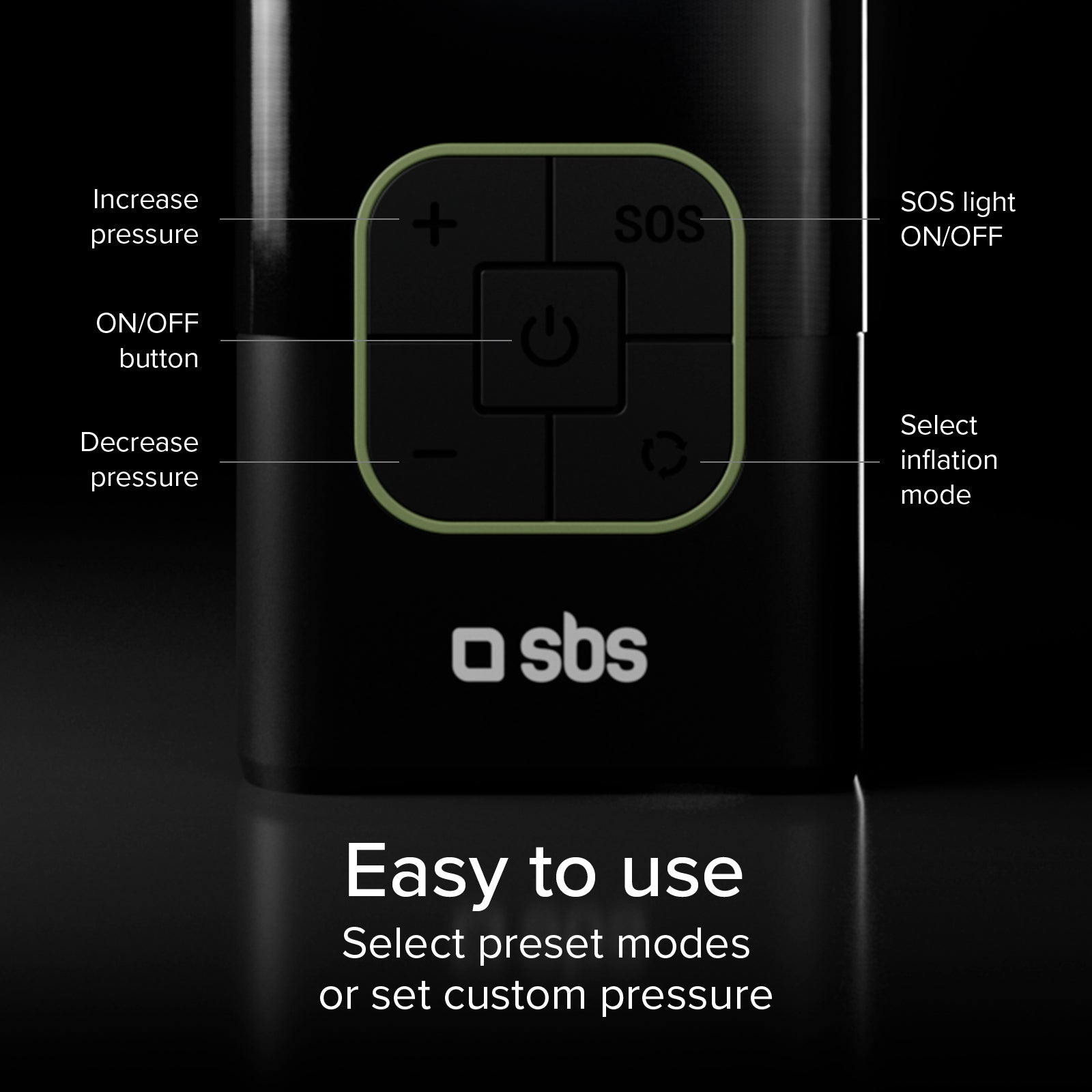 Compresor portátil con función batería externa 3600 mAh 5 W y linterna LED para emergencias en exteriores
