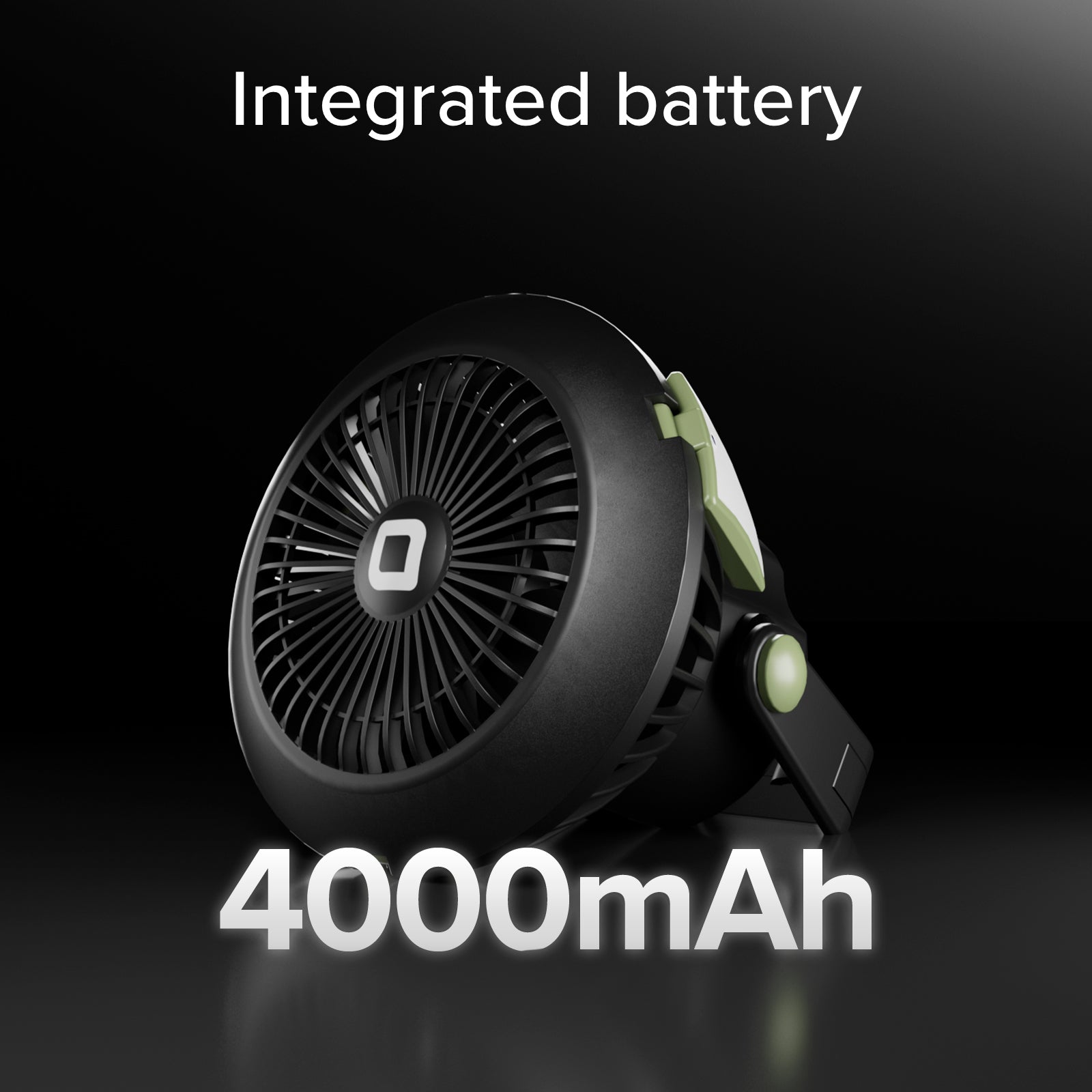 Fan with 4000 mAh Power Bank, adjustable light and solar charging