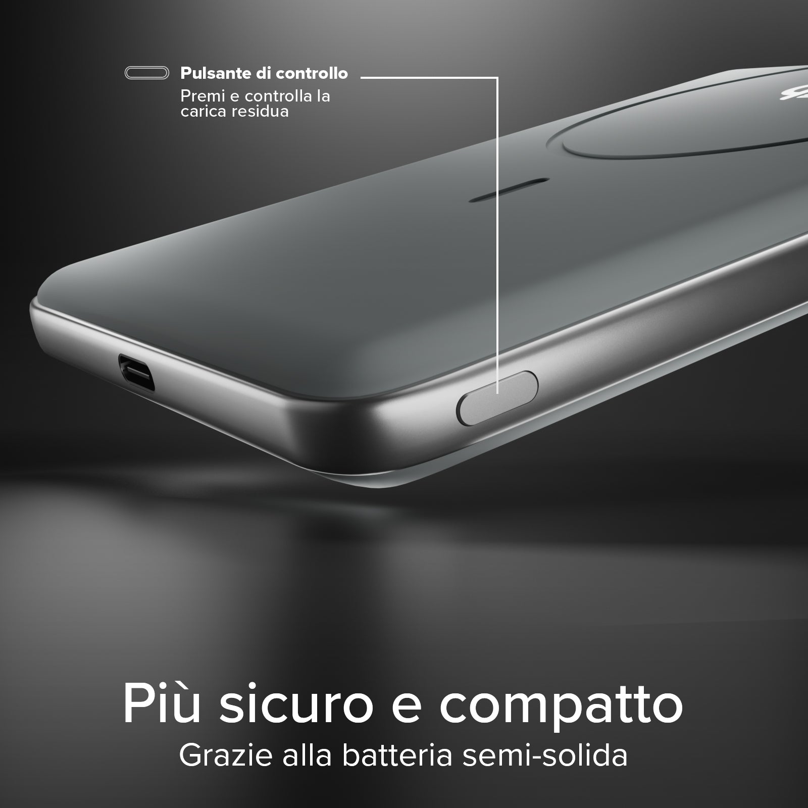 Chargeur magnétique Qi2 15 W de 5000 mAh avec batterie semi-solide et affichage LED