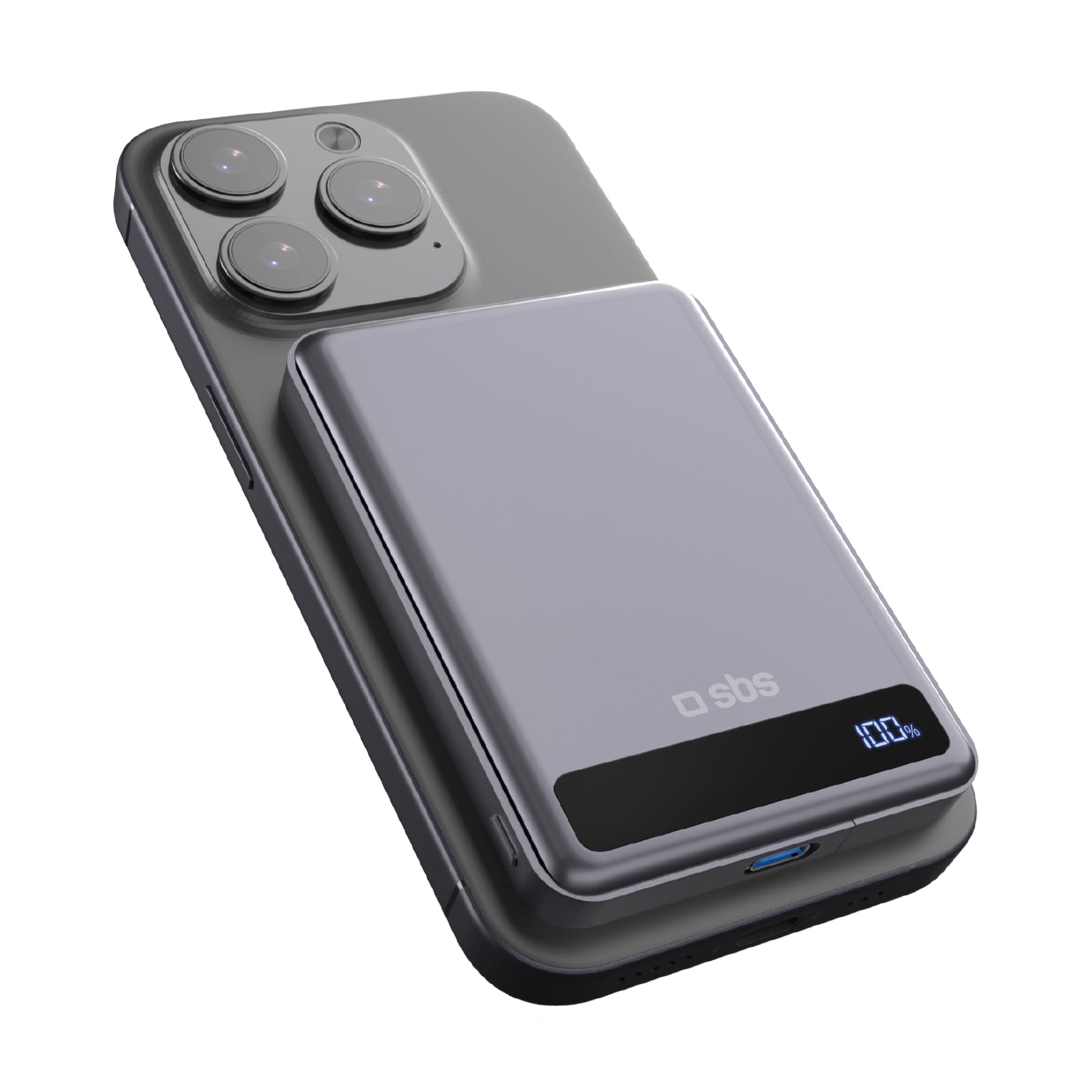 Power Bank Magnetico da 4100 mAh 15 W Qi2 con batteria semi-solida e display LCD